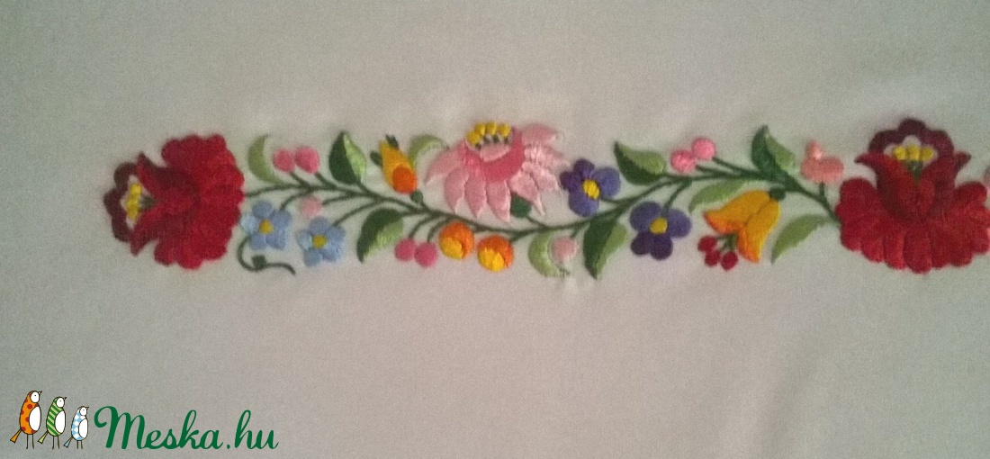 Kalocsai mintás öv menyasszonyi ruhához - esküvő - kiegészítők - öv & pánt - Meska.hu