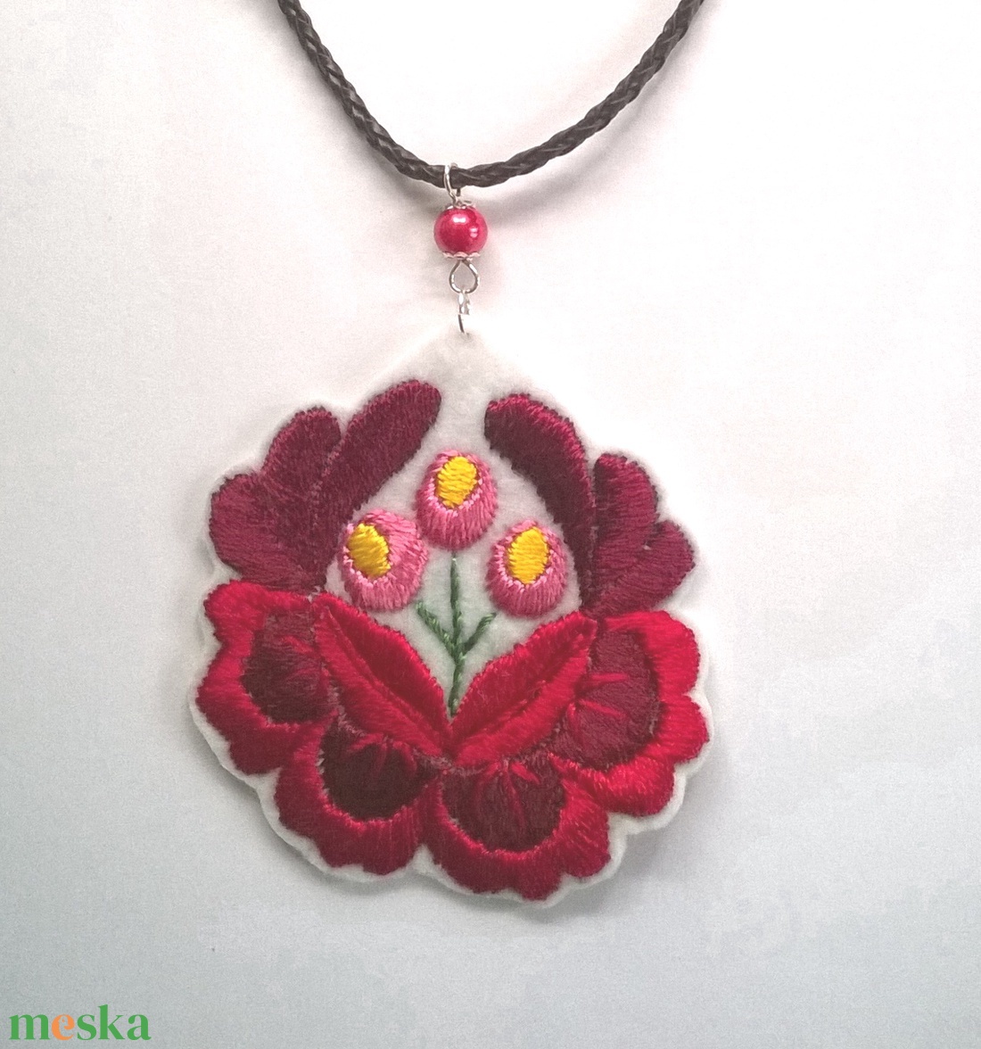 Matyó virág /nyaklánc/ - ékszer - nyaklánc - medálos nyaklánc - Meska.hu