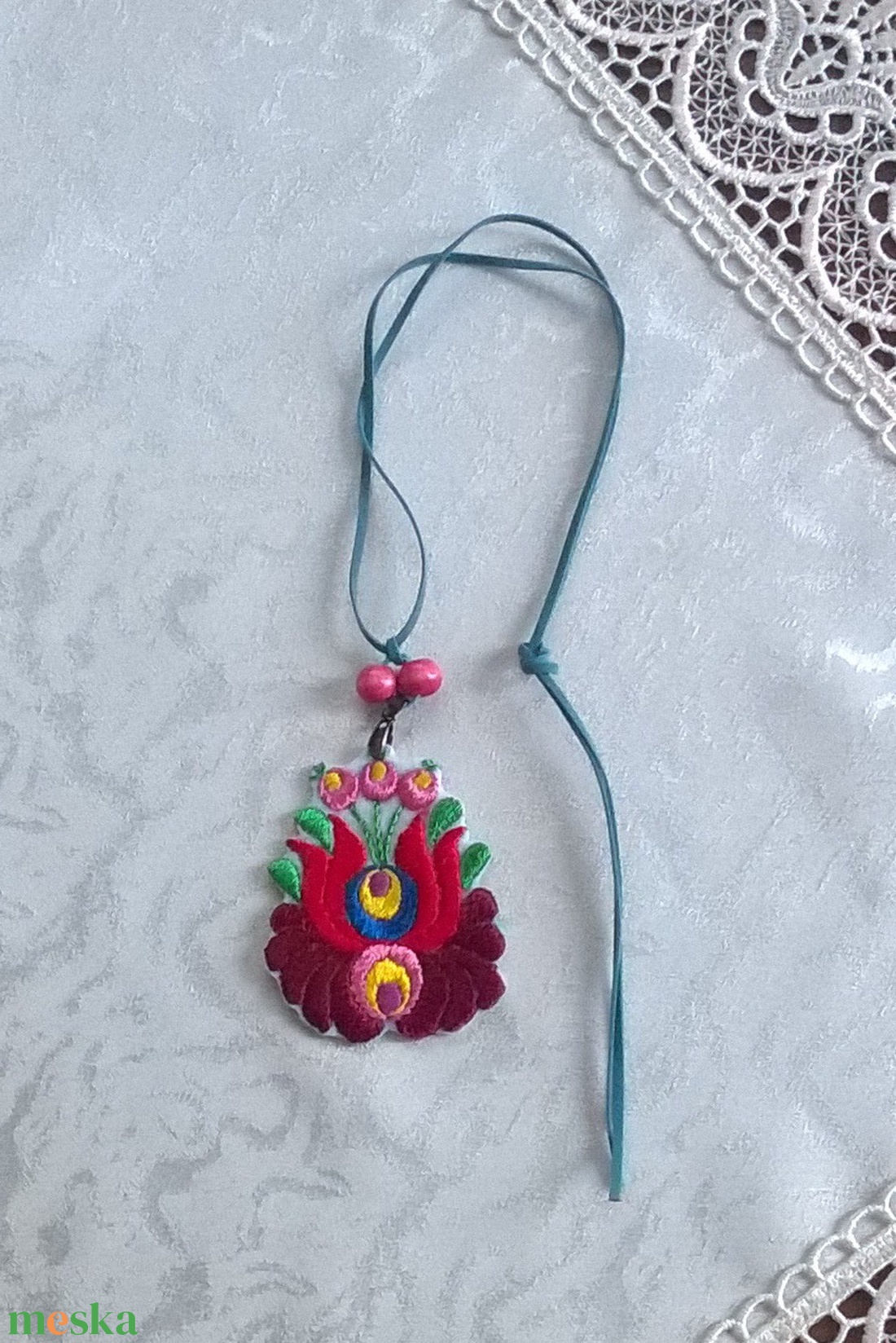 Matyó tulipán - ékszer - nyaklánc - medálos nyaklánc - Meska.hu Matyó tulipán - ékszer - nyaklánc - medálos nyaklánc - Meska.hu