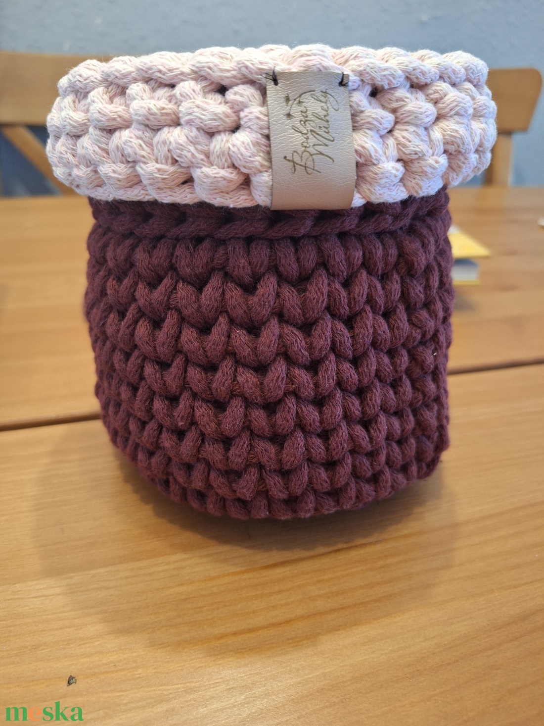 Horgolt tároló tetővel - otthon & életmód - tárolás & rendszerezés - tárolókosár - Meska.hu