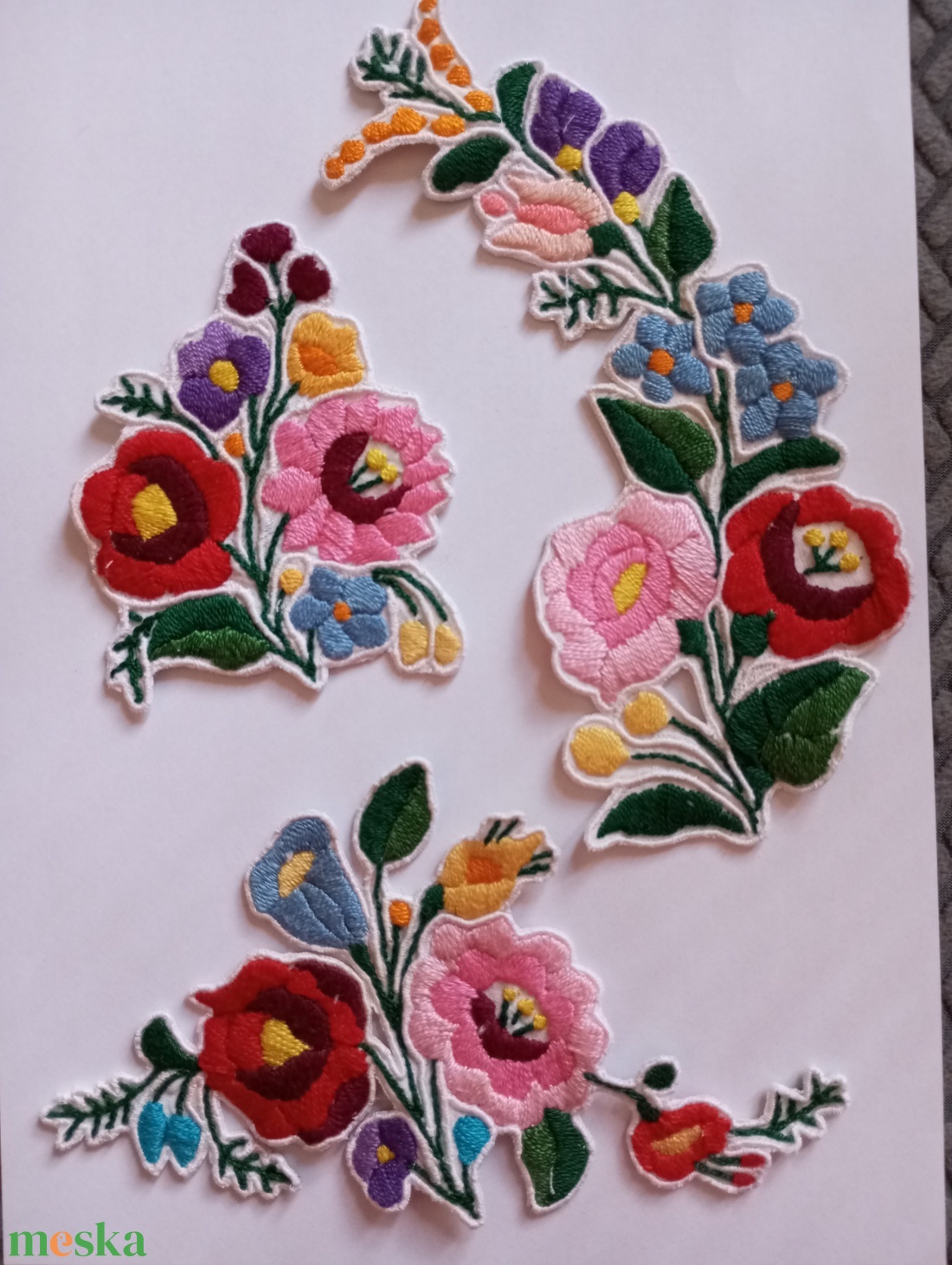 Kalocsai felvarrhato minta - diy (csináld magad) - egységcsomag - Meska.hu