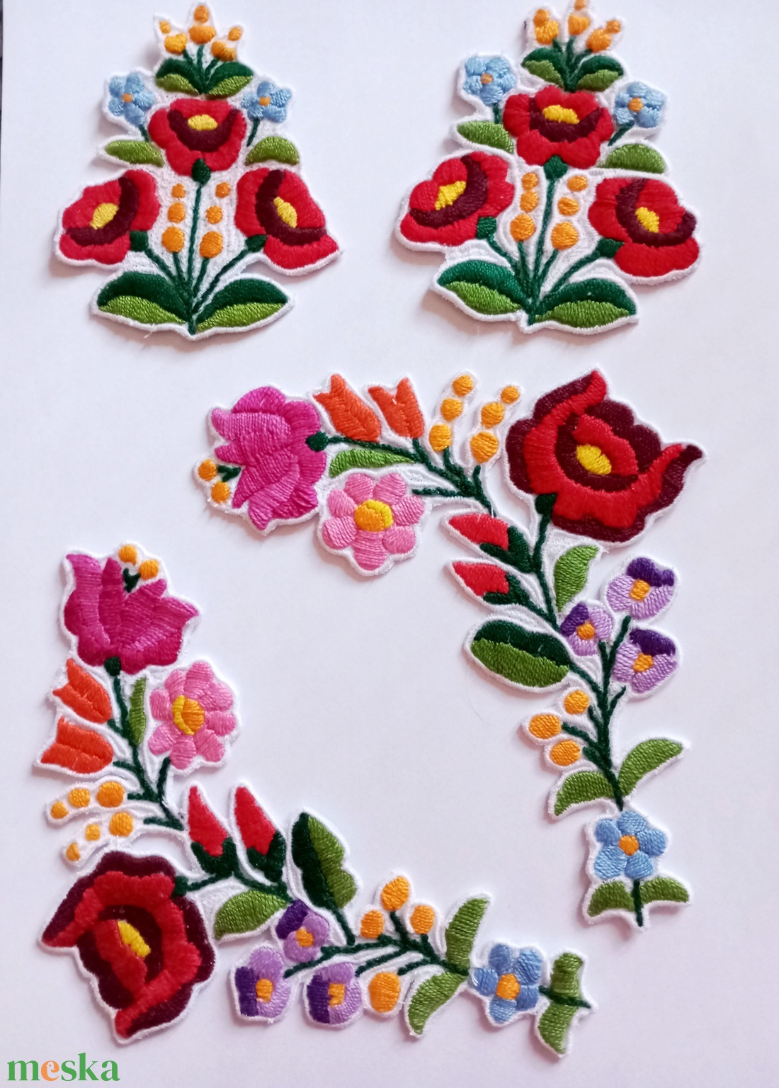 Kalocsai felvarrhato minta - diy (csináld magad) - egységcsomag - Meska.hu