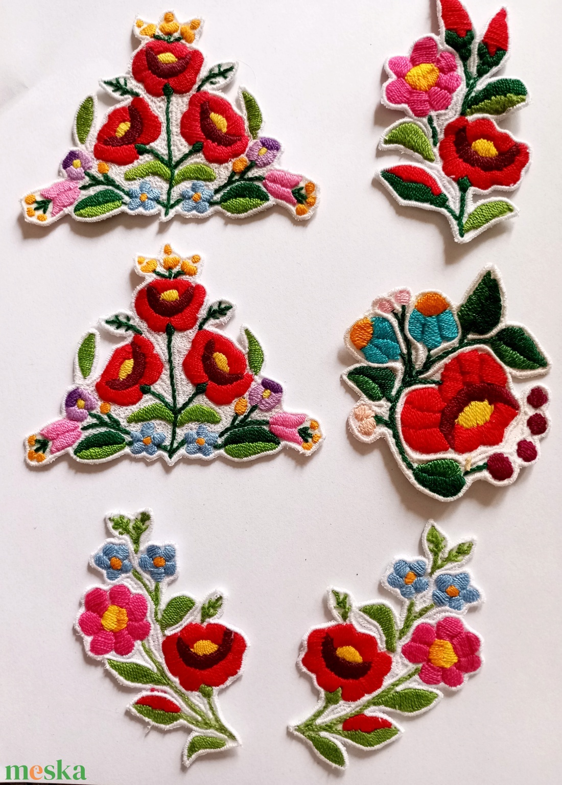 Kalocsai felvarrhato minta - diy (csináld magad) - egységcsomag - Meska.hu