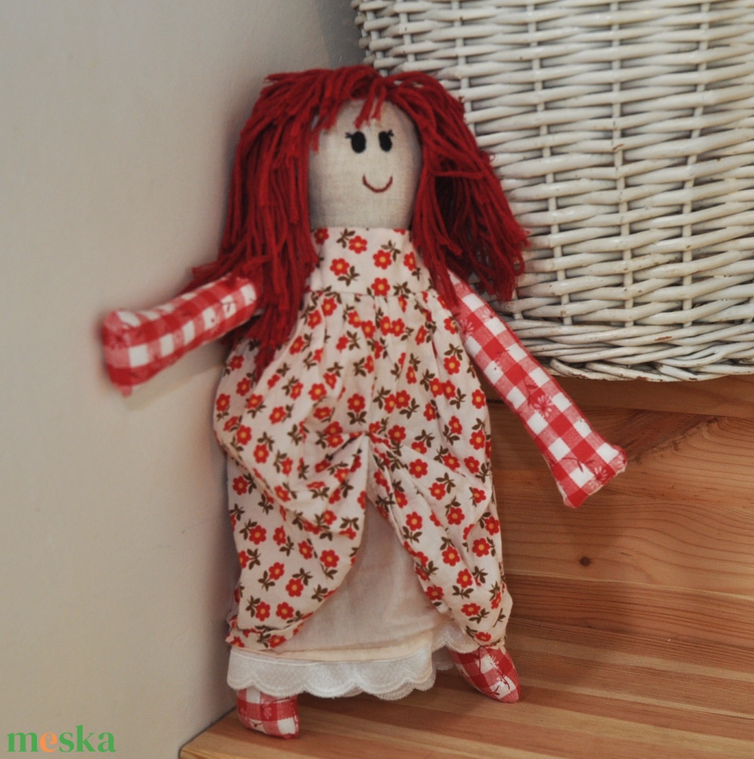 Dorottya - meggypiros hajjal + hajcsattal - játék & sport - baba & babaház - baba - Meska.hu