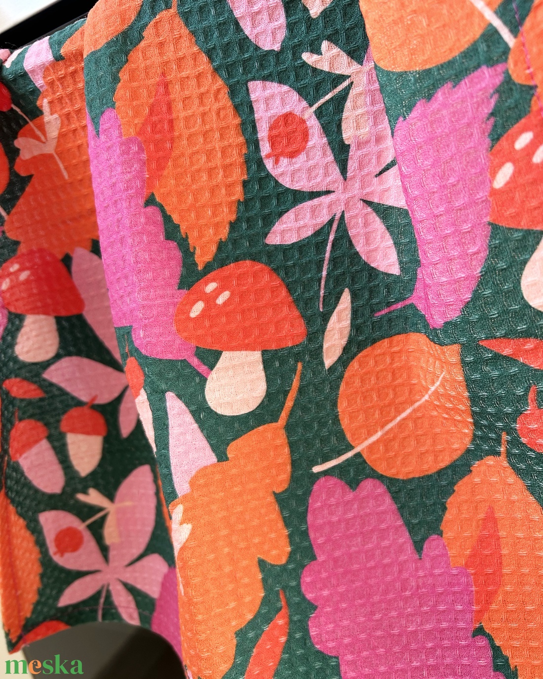 Őszi levél mintás konyhai kéztörlő - otthon & életmód - konyhafelszerelés, tálalás - konyhai textil - konyharuha & törlőkendő - Meska.hu