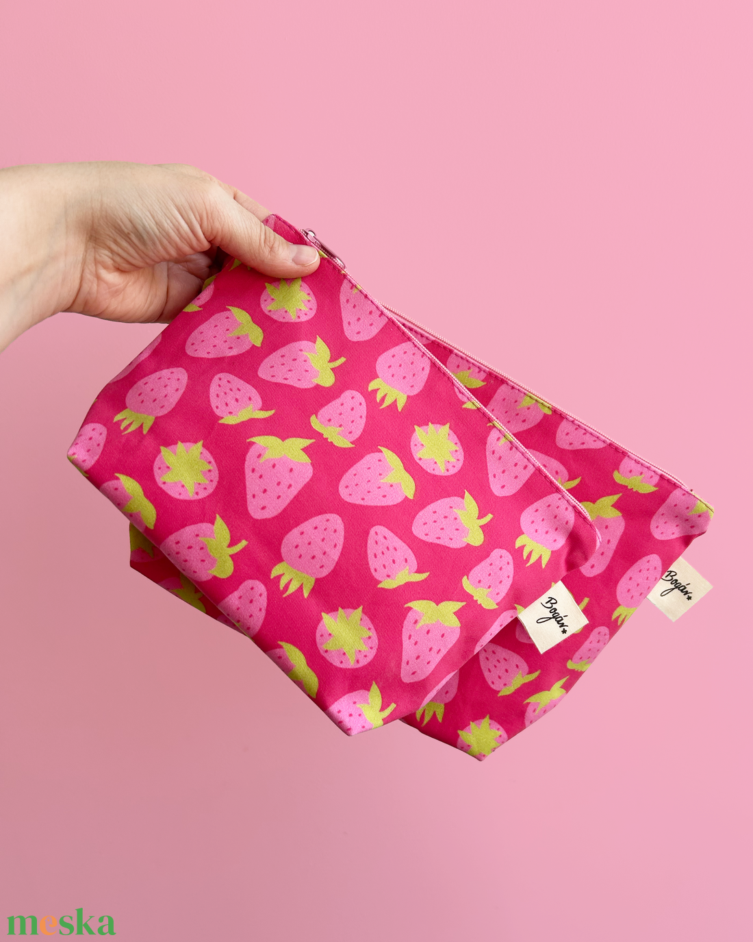 Strawberry Glow - epres pipere táska - táska & tok - neszesszer - Meska.hu