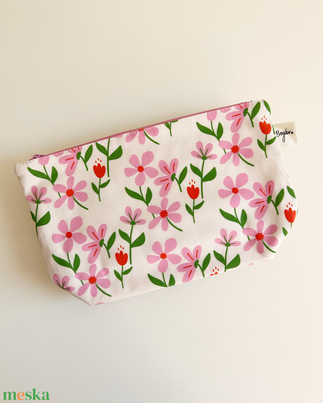 Flower Power - virágos pipere táska - táska & tok - neszesszer - Meska.hu