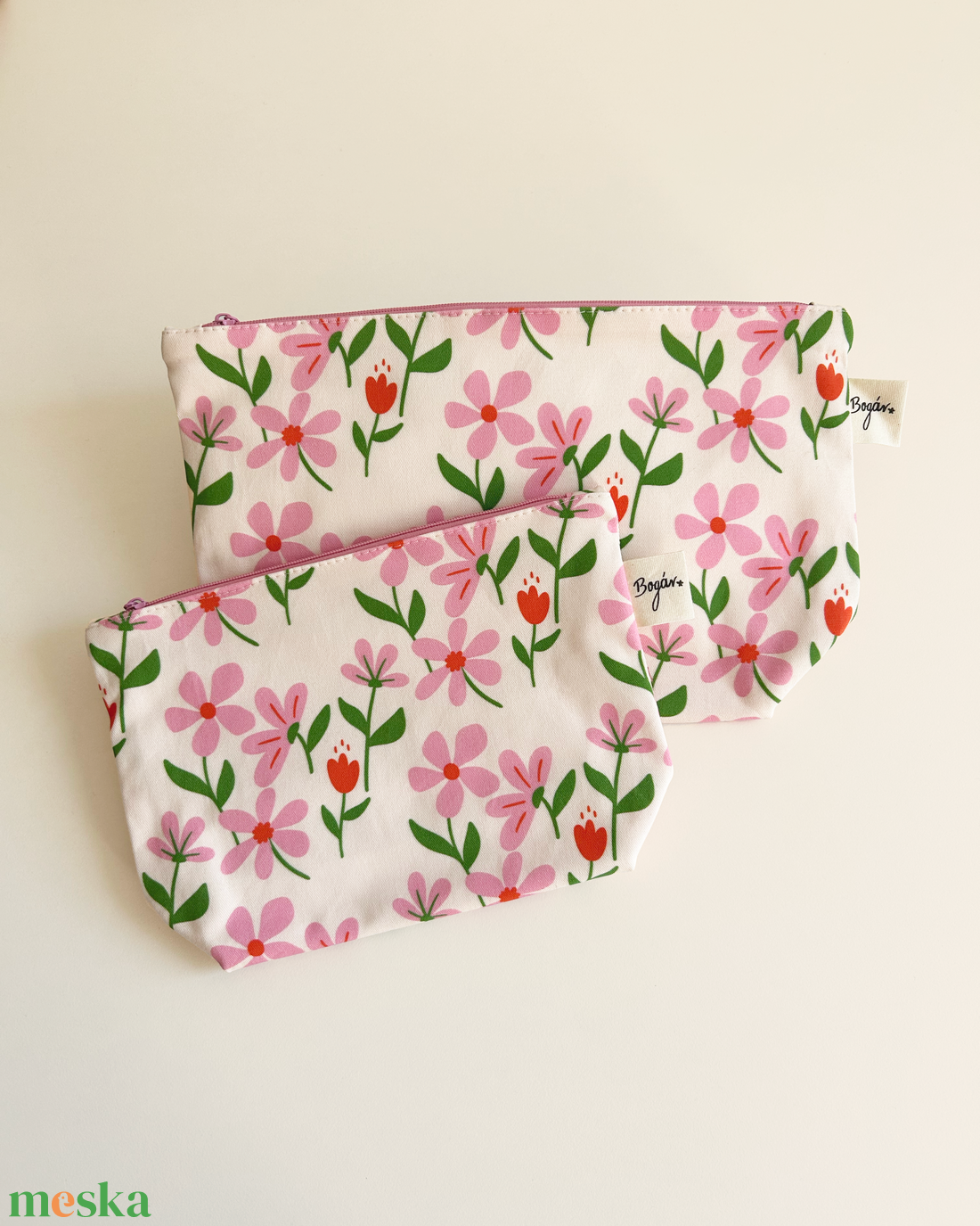 Flower Power - virágos pipere táska - táska & tok - neszesszer - Meska.hu