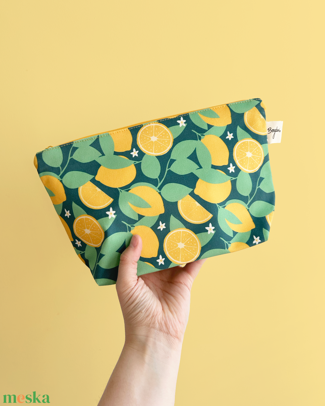 Lemon Garden - citromos pipere táska - táska & tok - neszesszer - Meska.hu