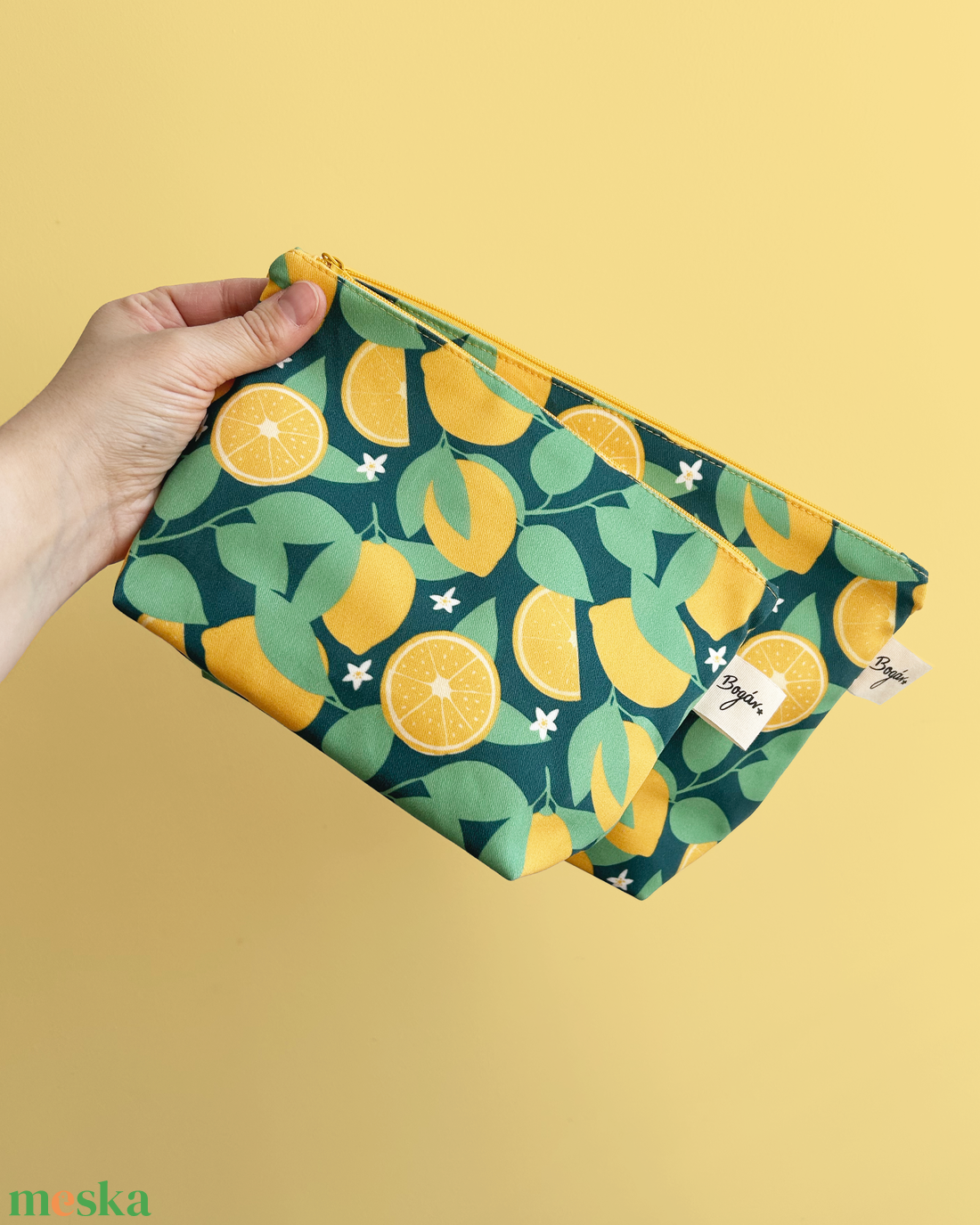 Lemon Garden - citromos pipere táska - táska & tok - neszesszer - Meska.hu