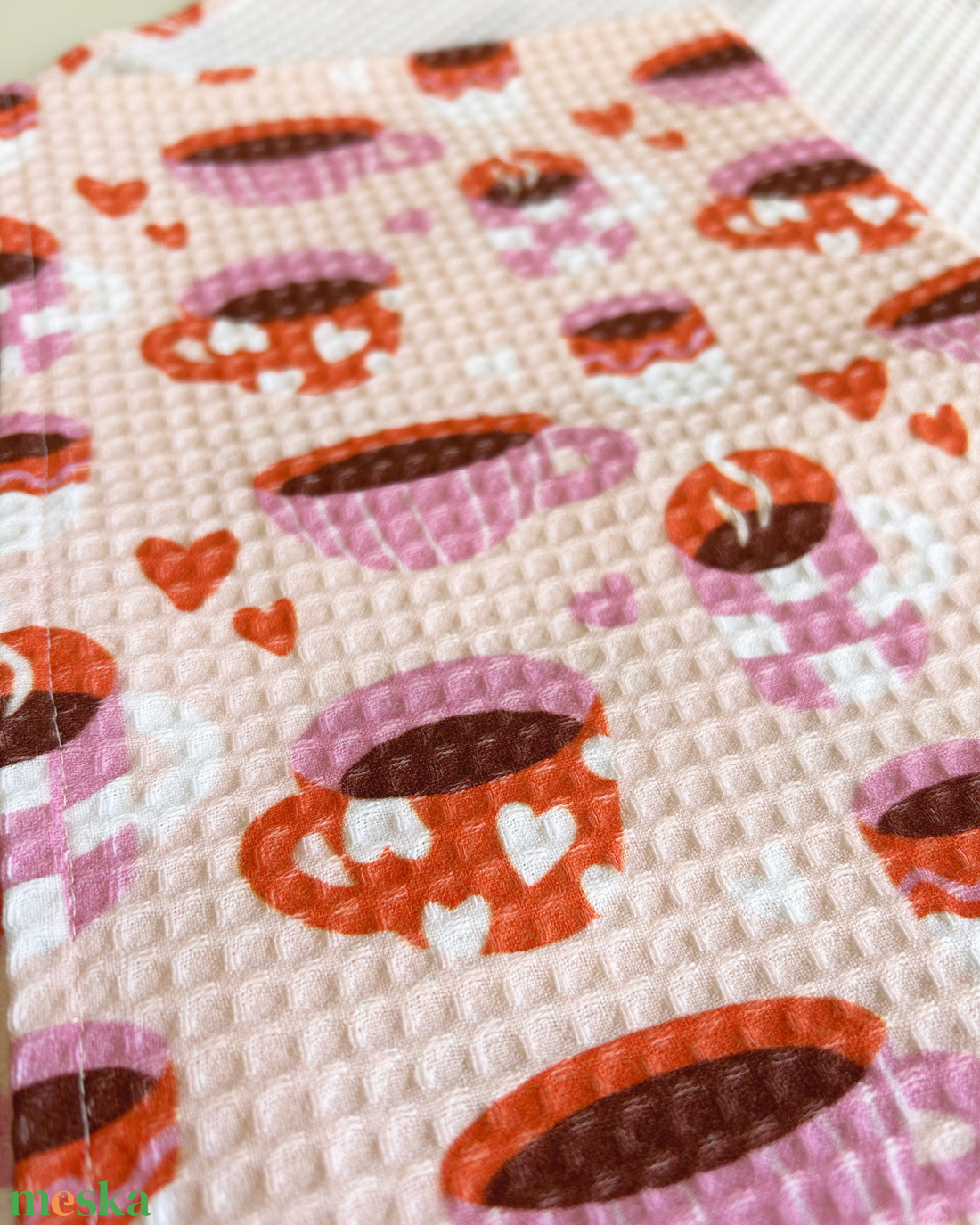 Coffee Time - kávés kéztörlő - otthon & életmód - konyhafelszerelés, tálalás - konyhai textil - konyharuha & törlőkendő - Meska.hu