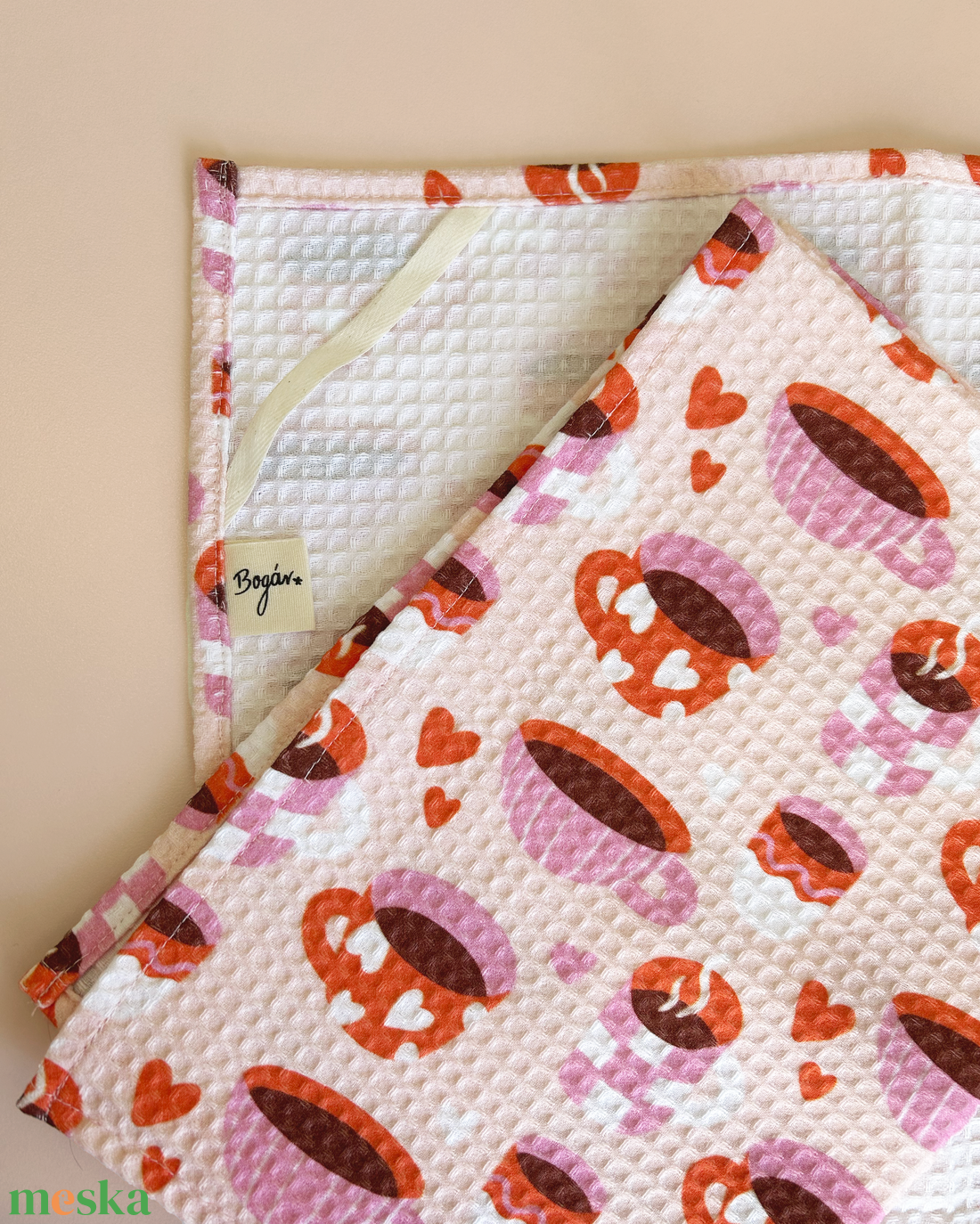 Coffee Time - kávés kéztörlő - otthon & életmód - konyhafelszerelés, tálalás - konyhai textil - konyharuha & törlőkendő - Meska.hu