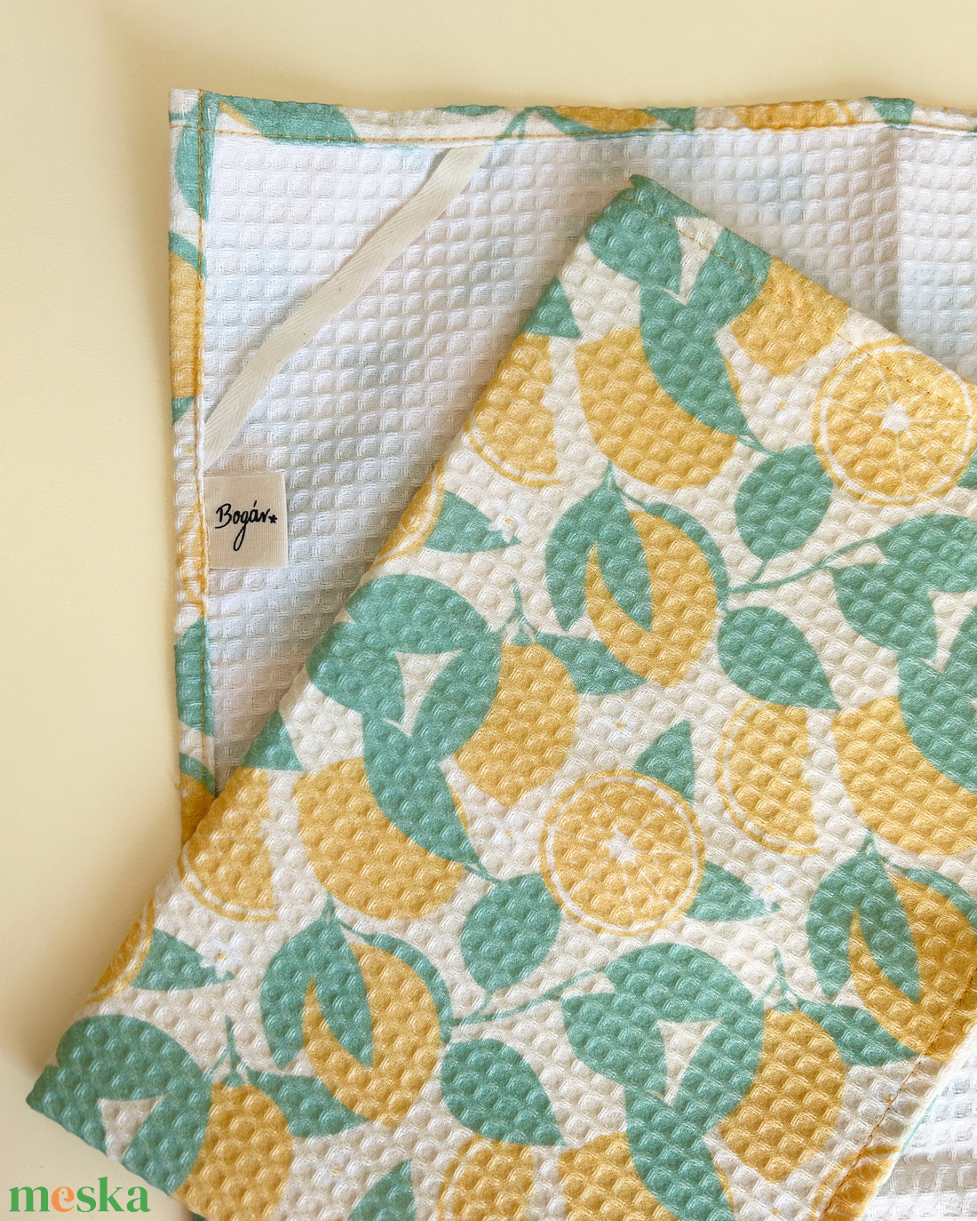 Lemon Garden - kávés kéztörlő - otthon & életmód - konyhafelszerelés, tálalás - konyhai textil - konyharuha & törlőkendő - Meska.hu