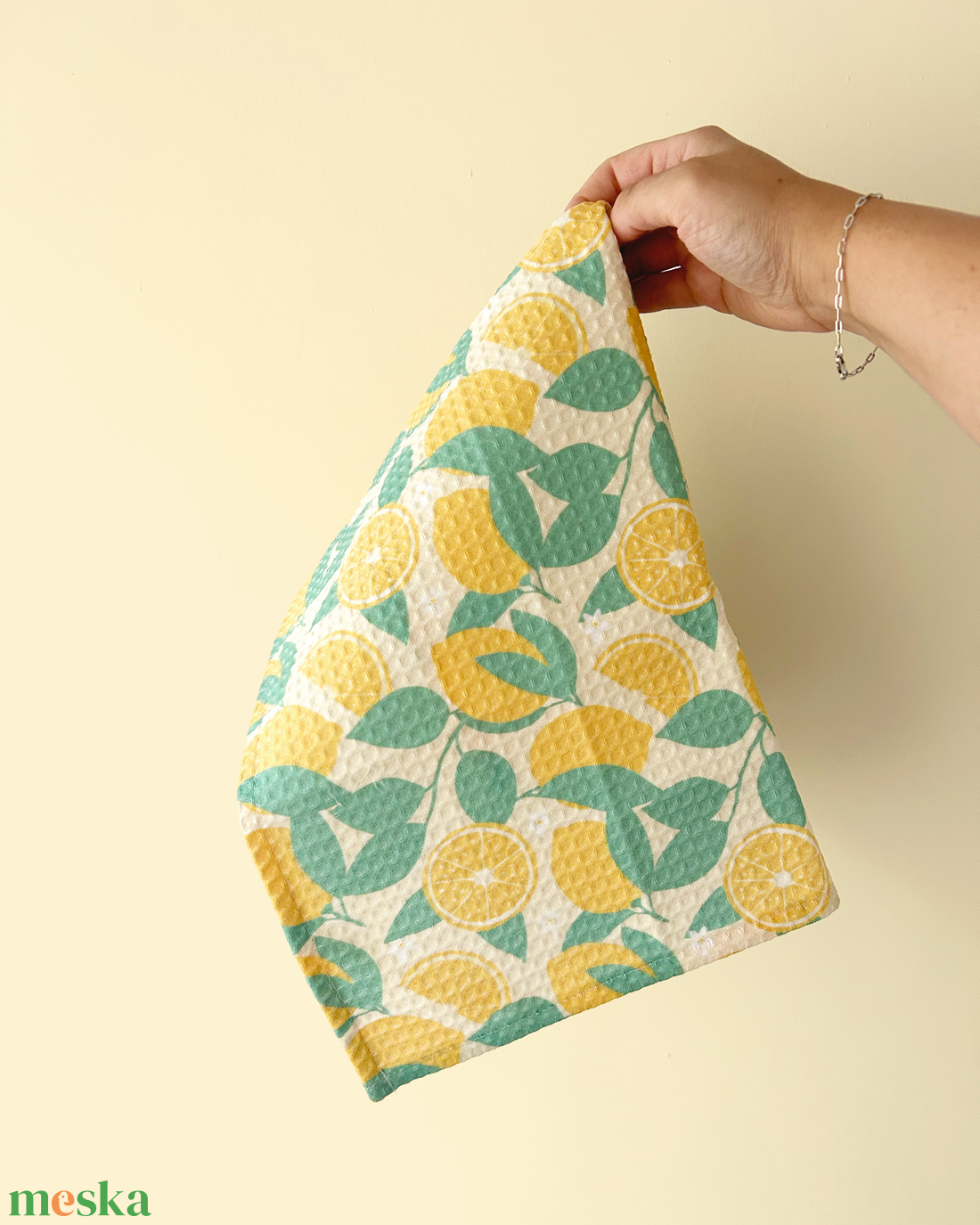 Lemon Garden - kávés kéztörlő - otthon & életmód - konyhafelszerelés, tálalás - konyhai textil - konyharuha & törlőkendő - Meska.hu
