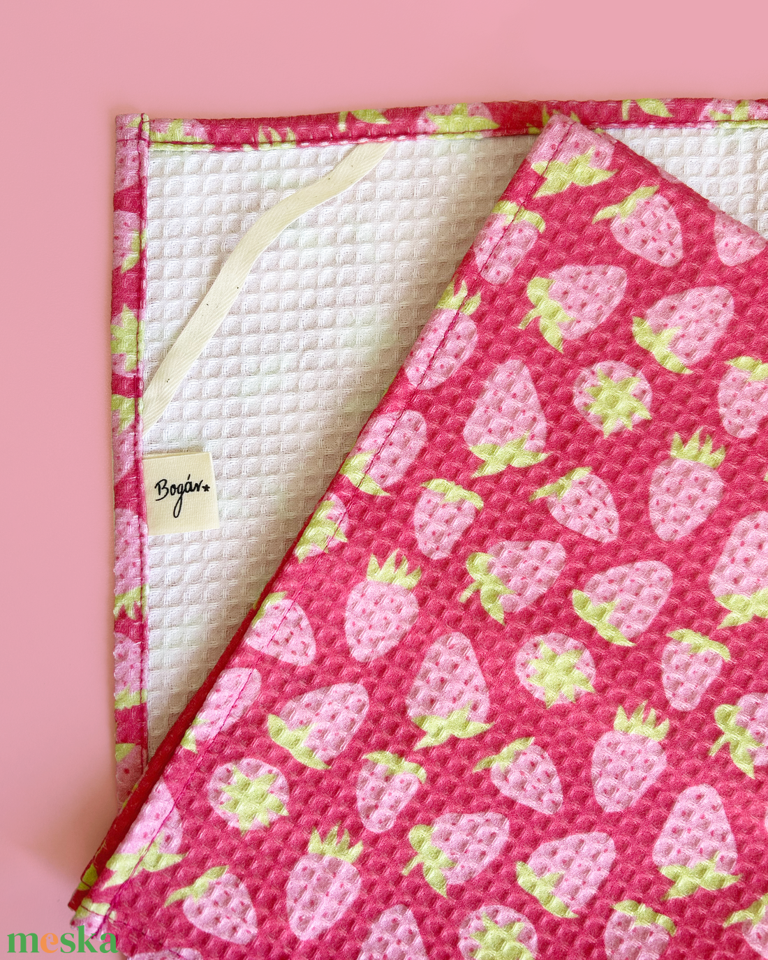 Strawberry Glow - epres kéztörlő - otthon & életmód - konyhafelszerelés, tálalás - konyhai textil - konyharuha & törlőkendő - Meska.hu