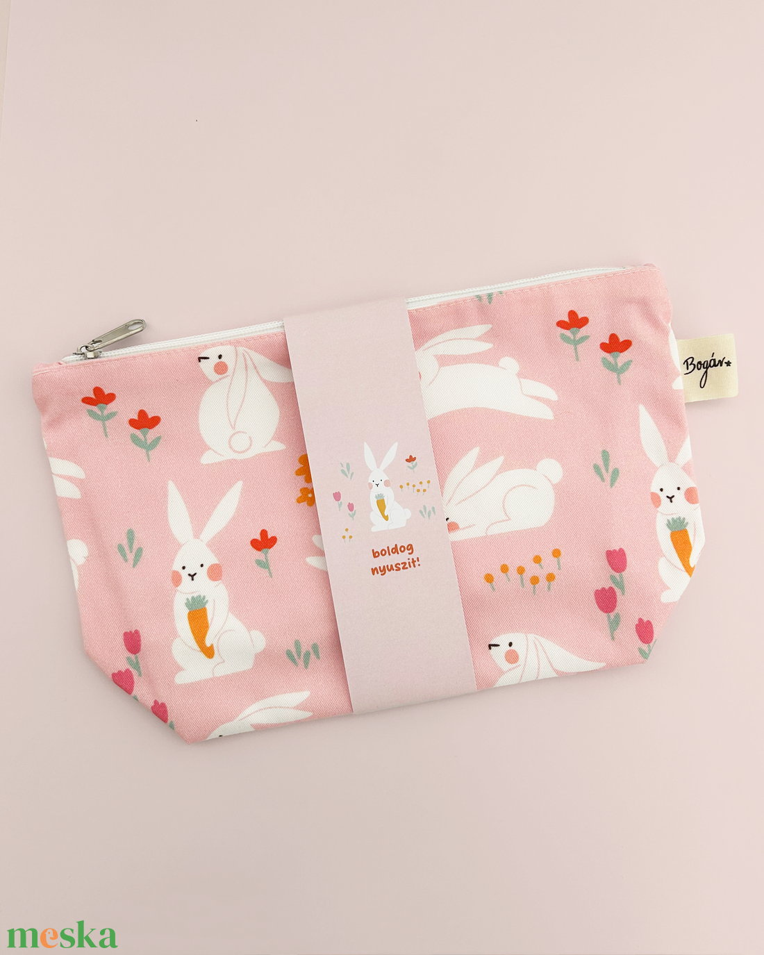 Pastel Bunny - nyuszis pipere táska - táska & tok - neszesszer - Meska.hu