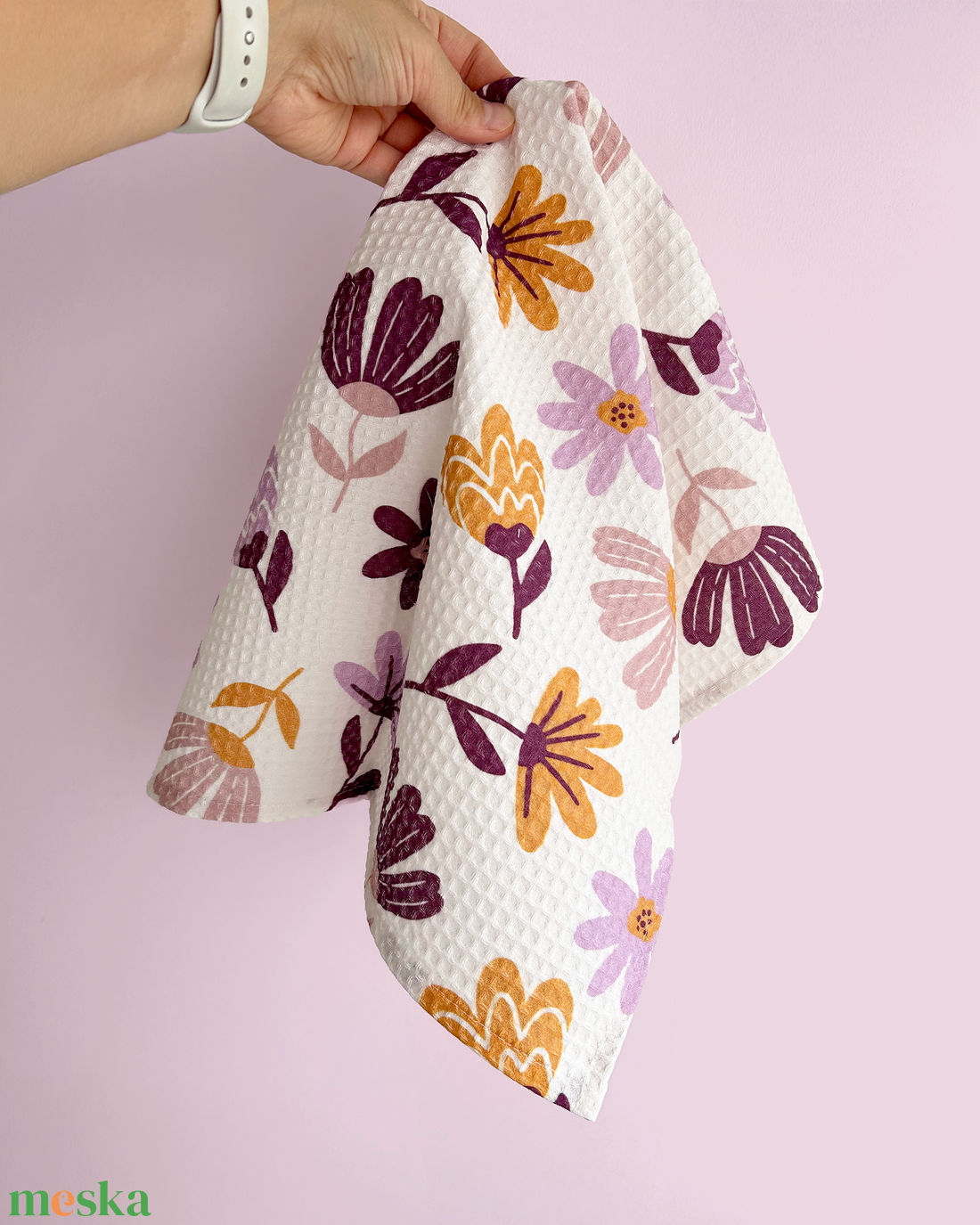 Fall Flowers - őszi virágok kéztörlő - otthon & életmód - konyhafelszerelés, tálalás - konyhai textil - konyharuha & törlőkendő - Meska.hu