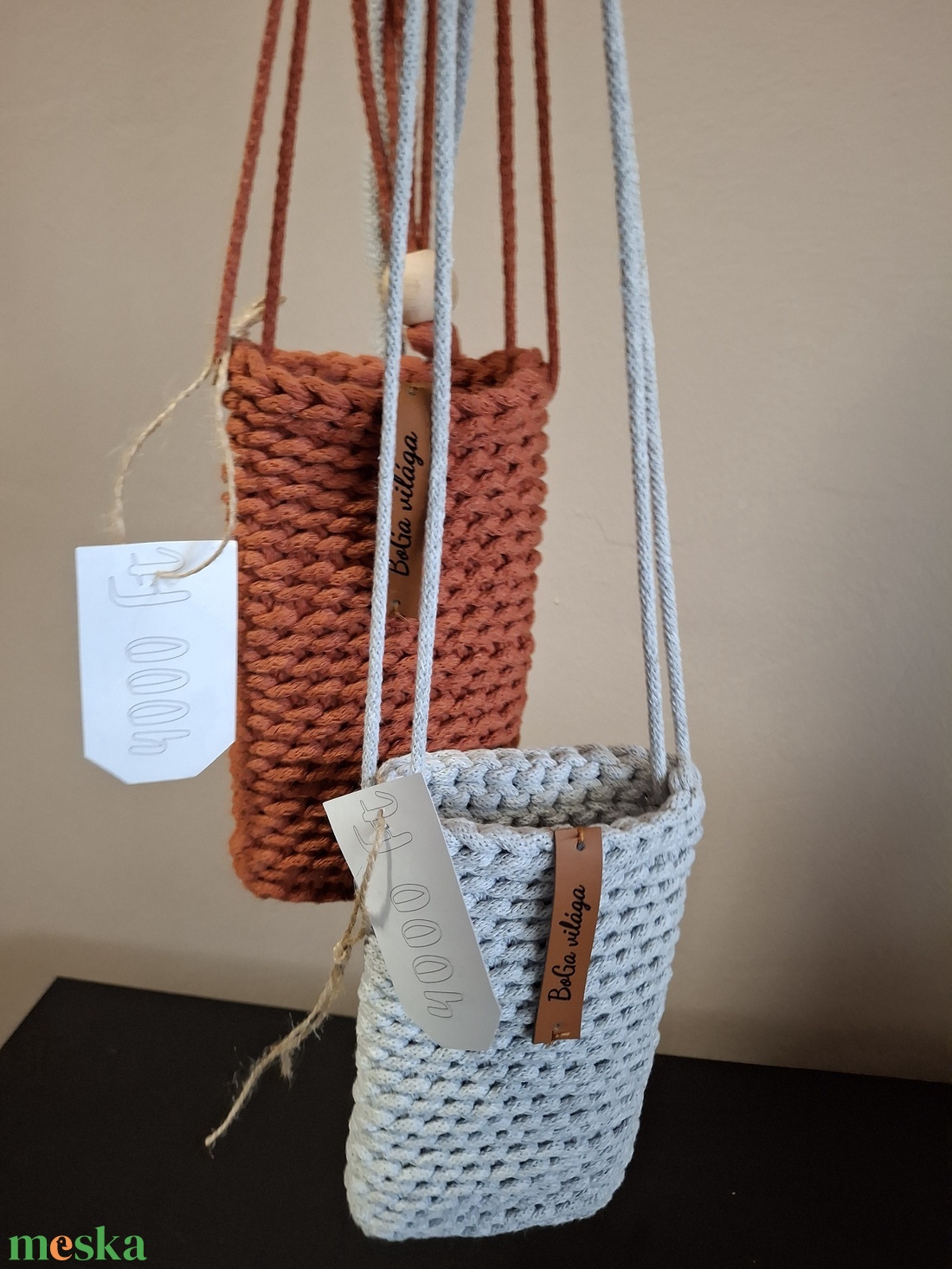 Horgolt mobiltartó - táska & tok - bevásárlás & shopper táska - kenyeres zsák - Meska.hu