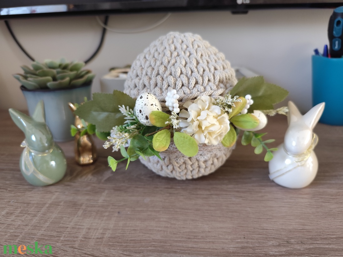 Horgolt tojás tároló - ünnepi díszek, dekorációk - húsvéti díszek és dekorációk - húsvéti asztaldíszek - Meska.hu