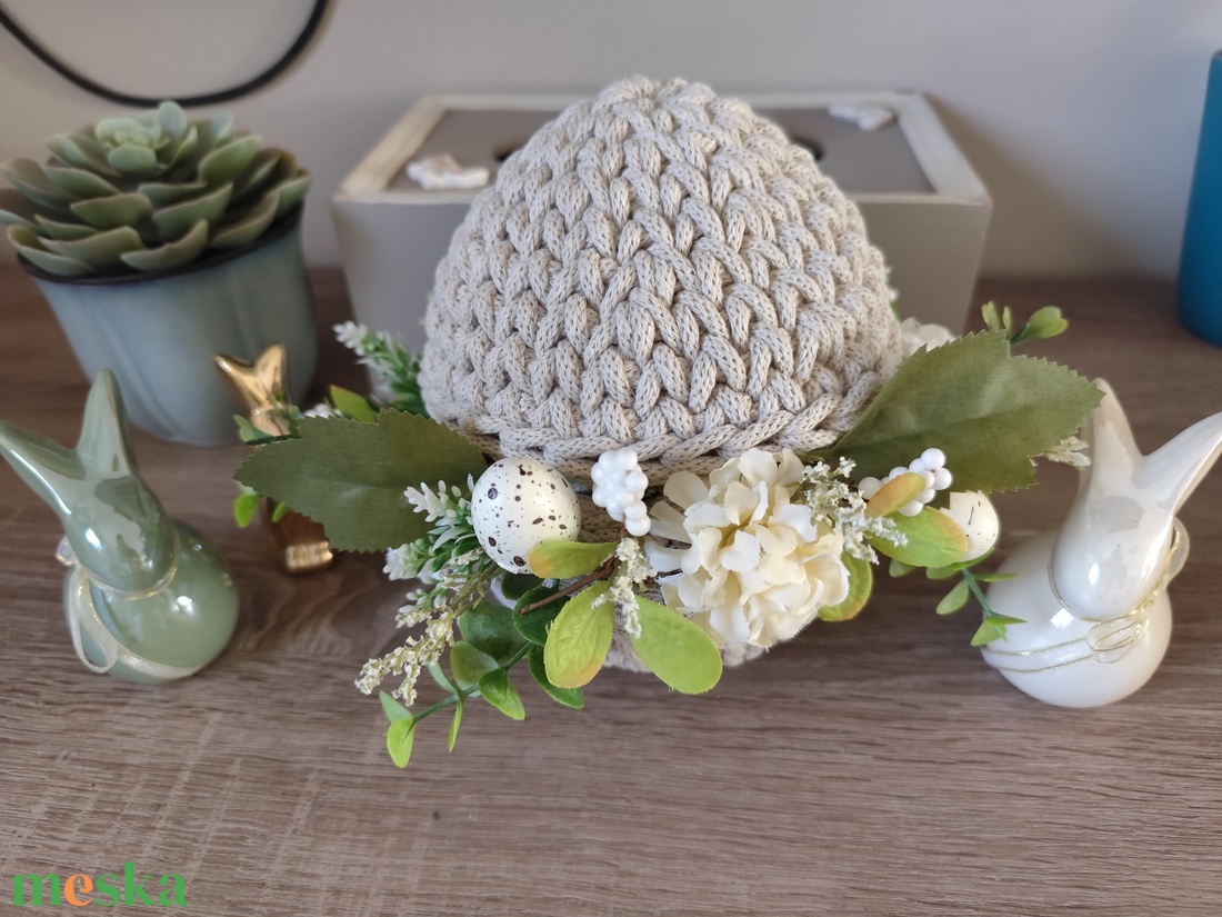 Horgolt tojás tároló - ünnepi díszek, dekorációk - húsvéti díszek és dekorációk - húsvéti asztaldíszek - Meska.hu