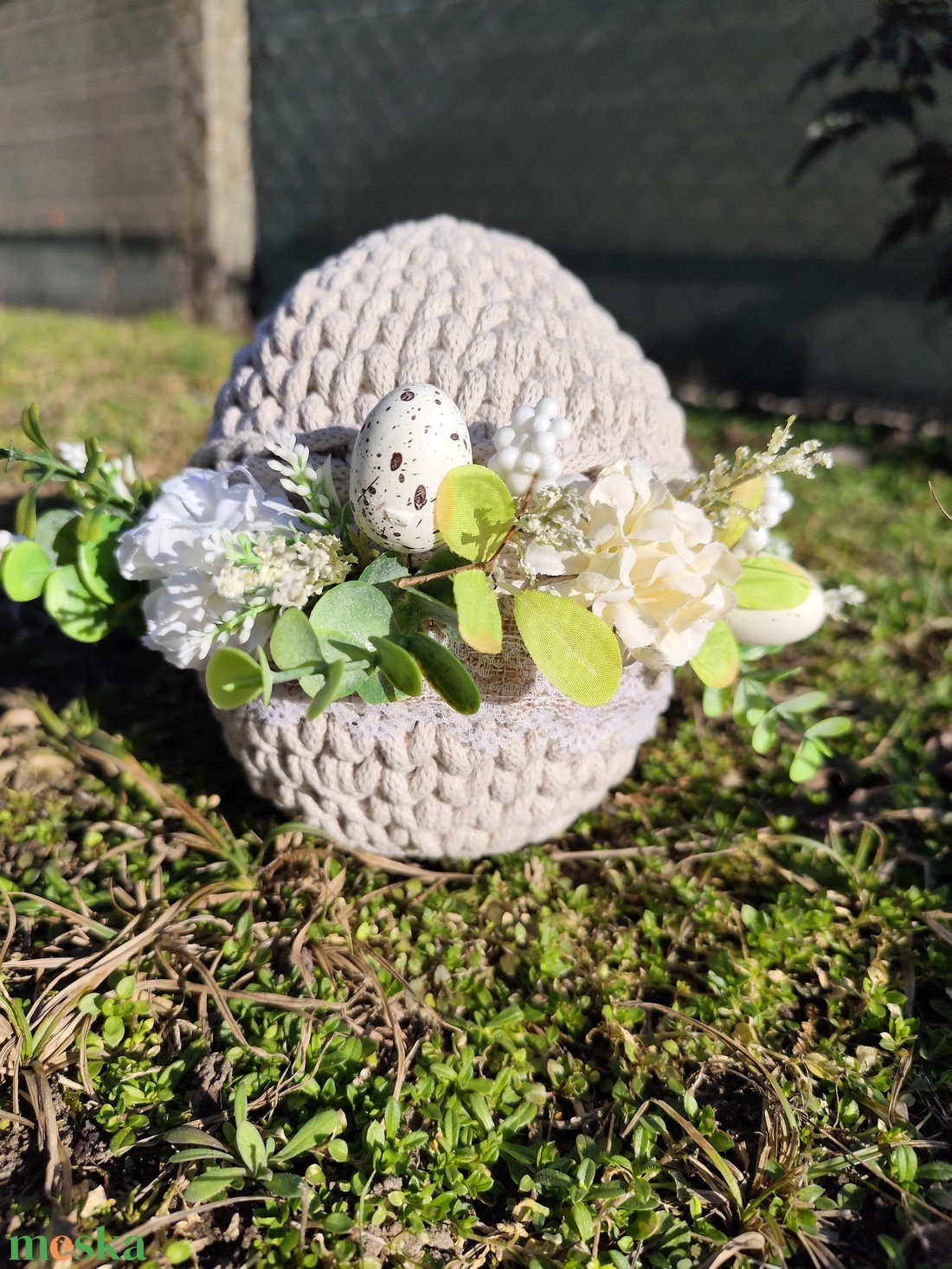 Horgolt tojás tároló - ünnepi díszek, dekorációk - húsvéti díszek és dekorációk - húsvéti asztaldíszek - Meska.hu