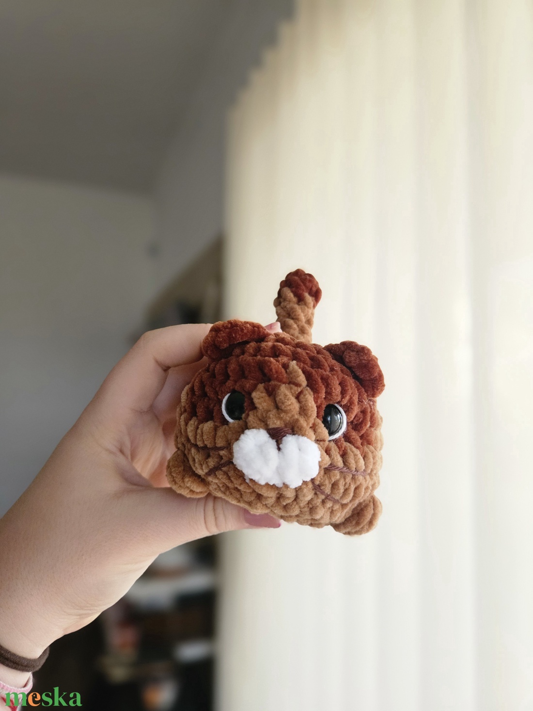 cica - barna-sötétbarna - játék & sport - plüssállat & játékfigura - cica - Meska.hu