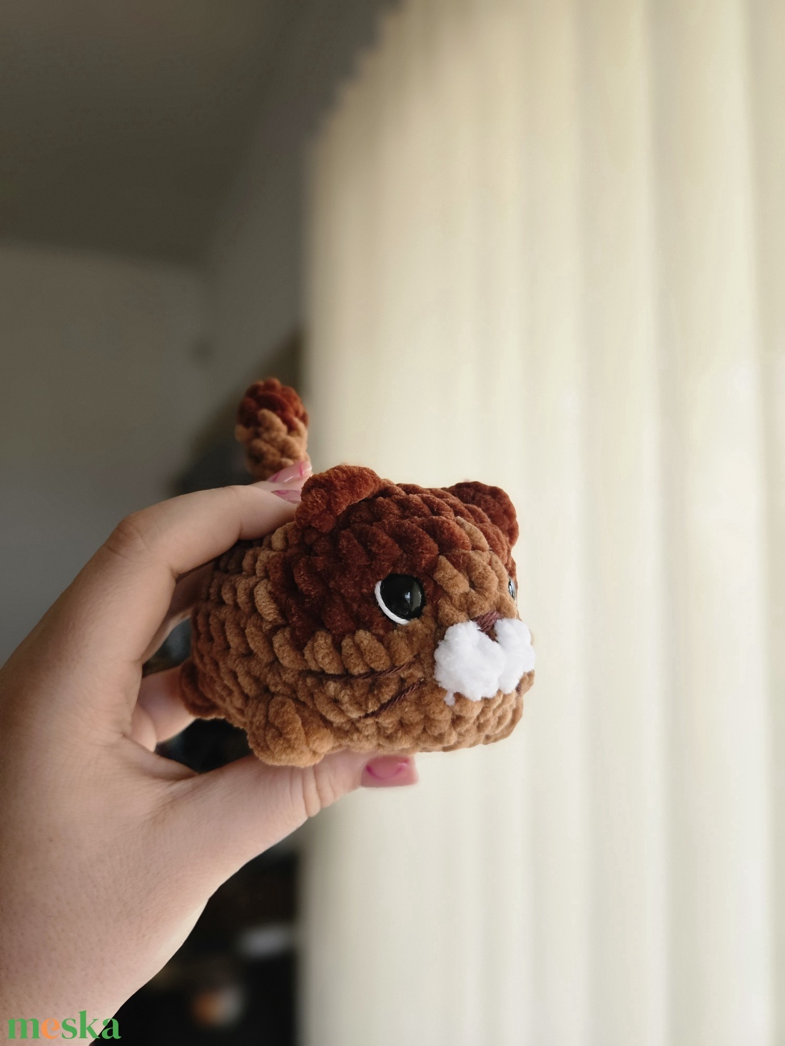 cica - barna-sötétbarna - játék & sport - plüssállat & játékfigura - cica - Meska.hu