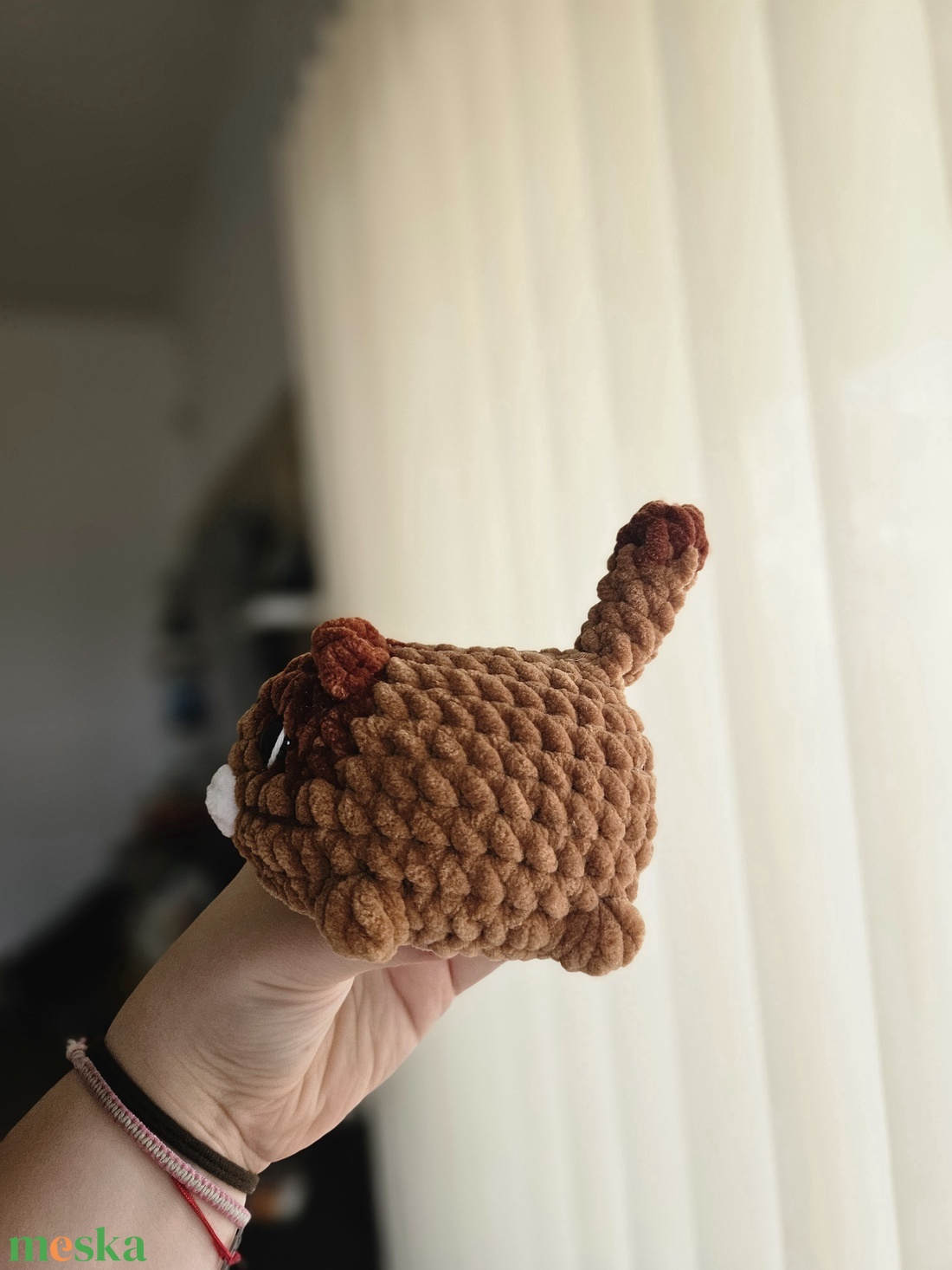 cica - barna-sötétbarna - játék & sport - plüssállat & játékfigura - cica - Meska.hu