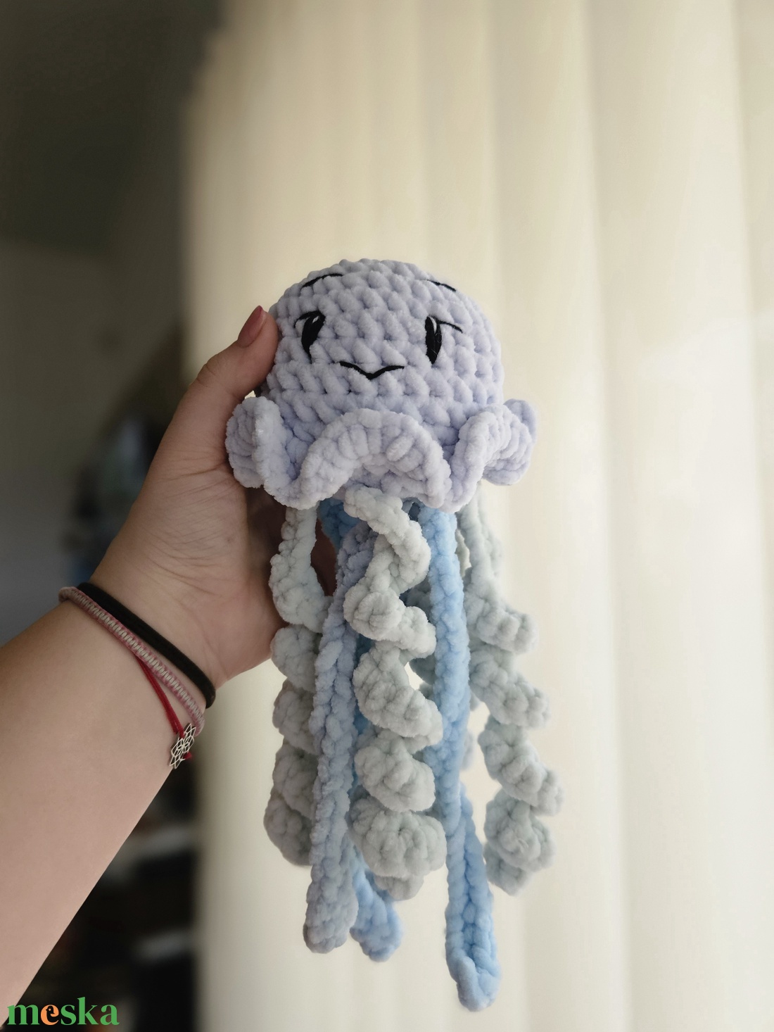 medúza - pasztell kék - játék & sport - plüssállat & játékfigura - polip, medúza - Meska.hu