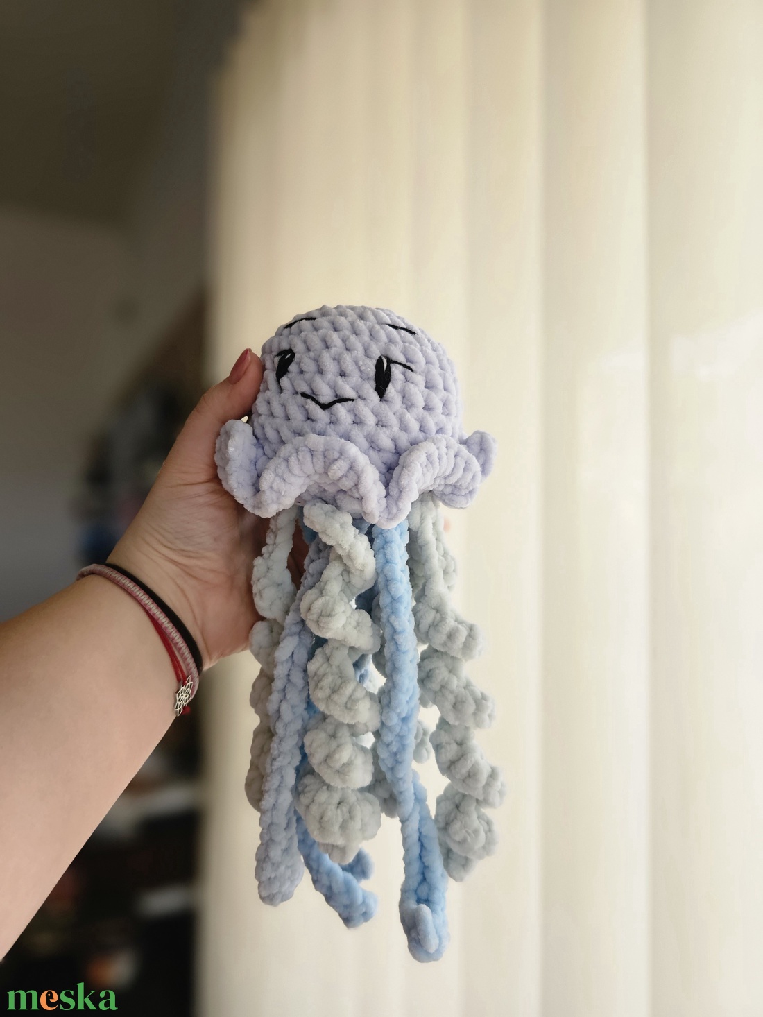 medúza - pasztell kék - játék & sport - plüssállat & játékfigura - polip, medúza - Meska.hu