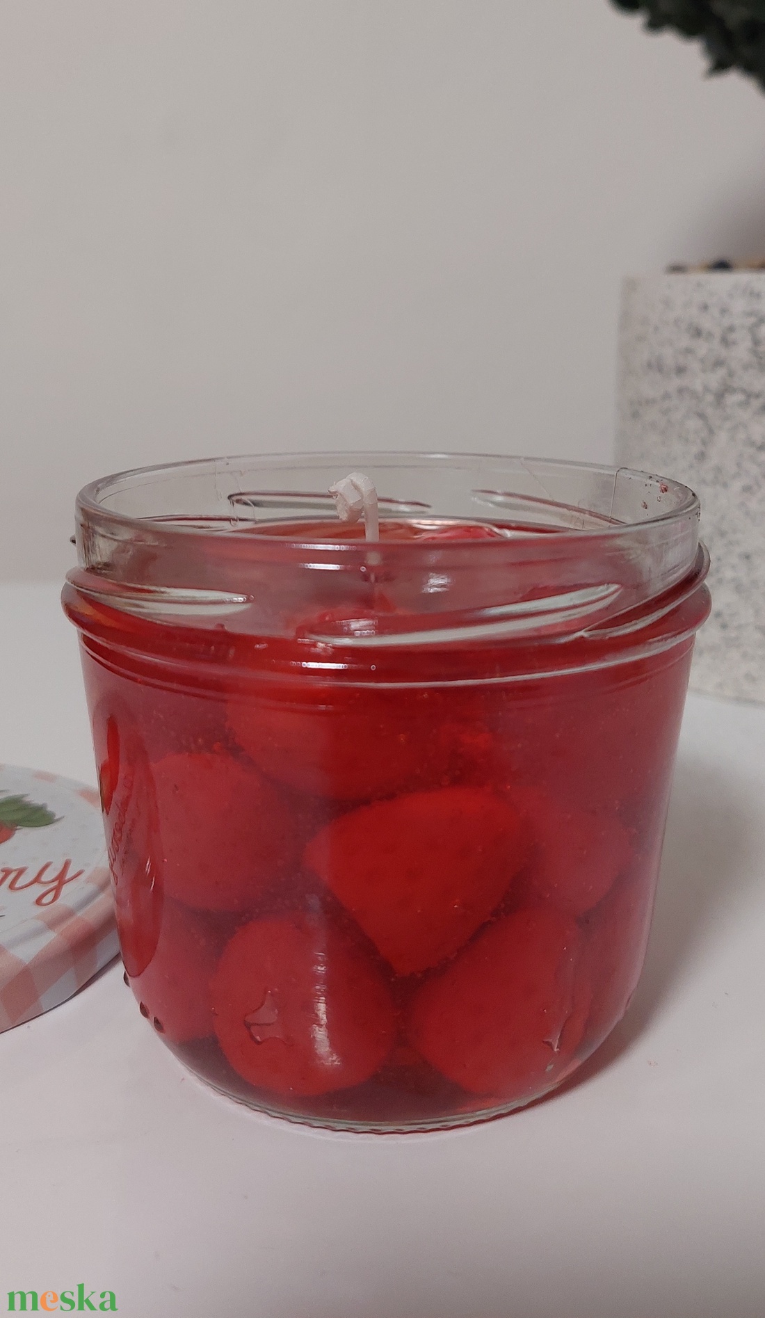 Eper illatgyertya - otthon & életmód - gyertya, illat, aroma - aromalámpa - Meska.hu