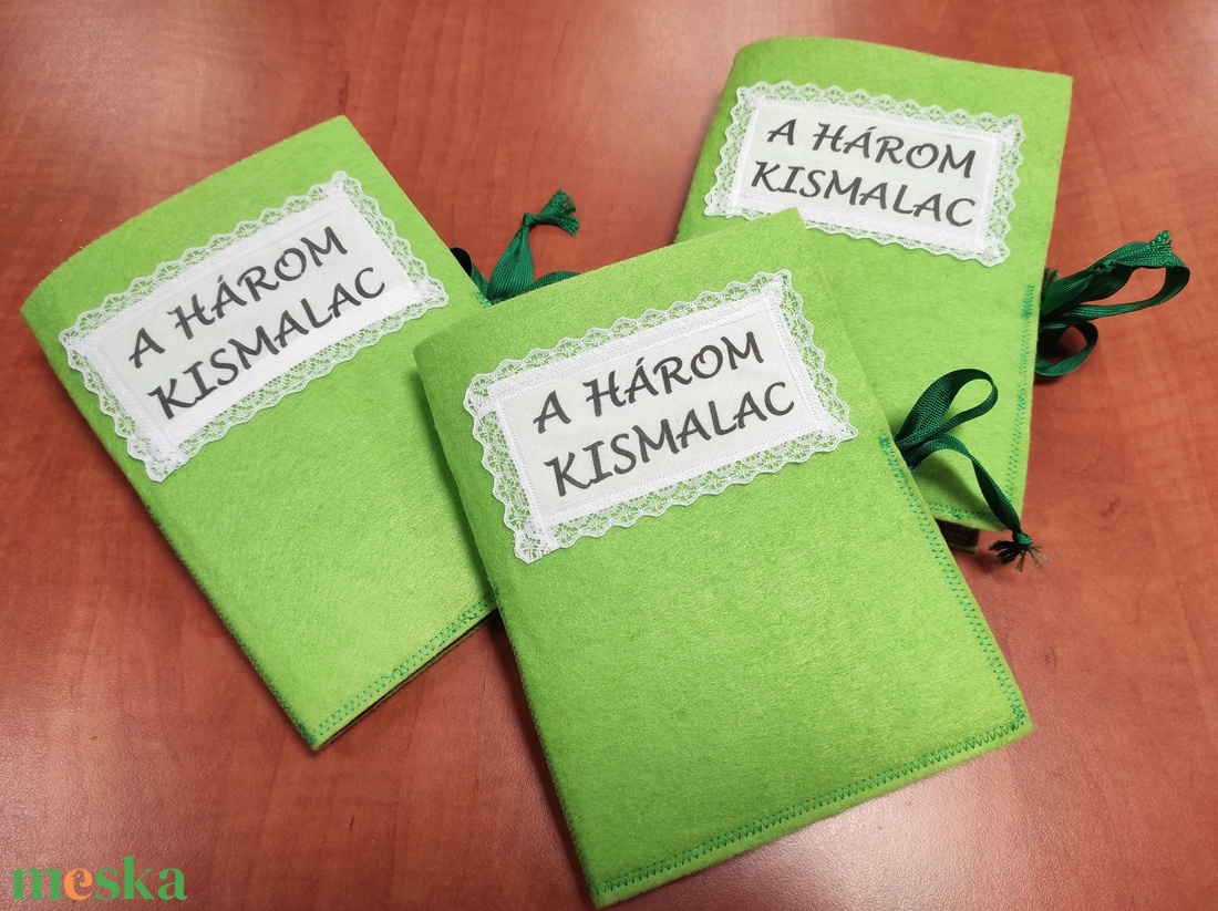 Textil mesekönyv - A három kismalac  - játék & sport - bábok - ujjbáb - Meska.hu