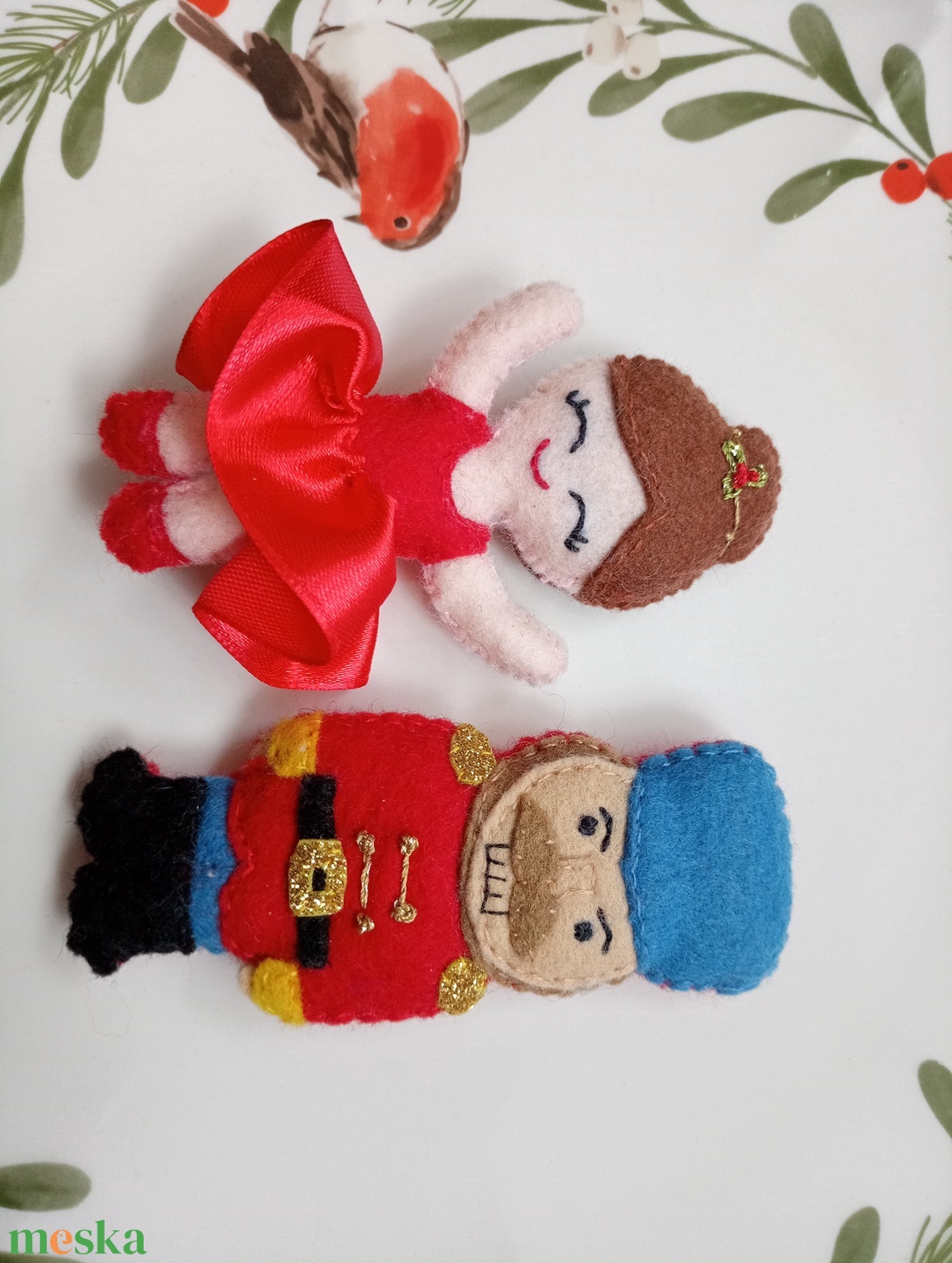 Diótörő karácsonyfadísz 4 db - karácsony - karácsonyi lakásdekoráció - karácsonyfadíszek - Meska.hu