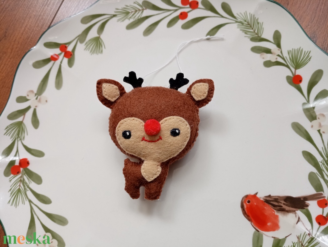 Rénszarvas karácsonyfadísz - karácsony - karácsonyi lakásdekoráció - karácsonyfadíszek - Meska.hu