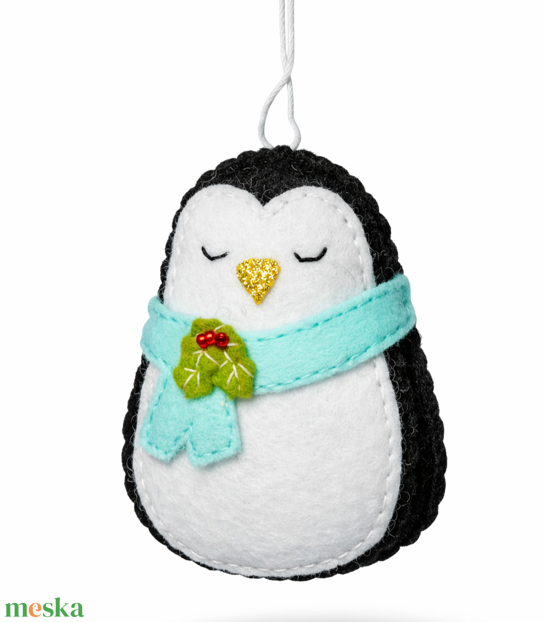 Pingvin karácsonyfadísz - karácsony - karácsonyi lakásdekoráció - karácsonyfadíszek - Meska.hu