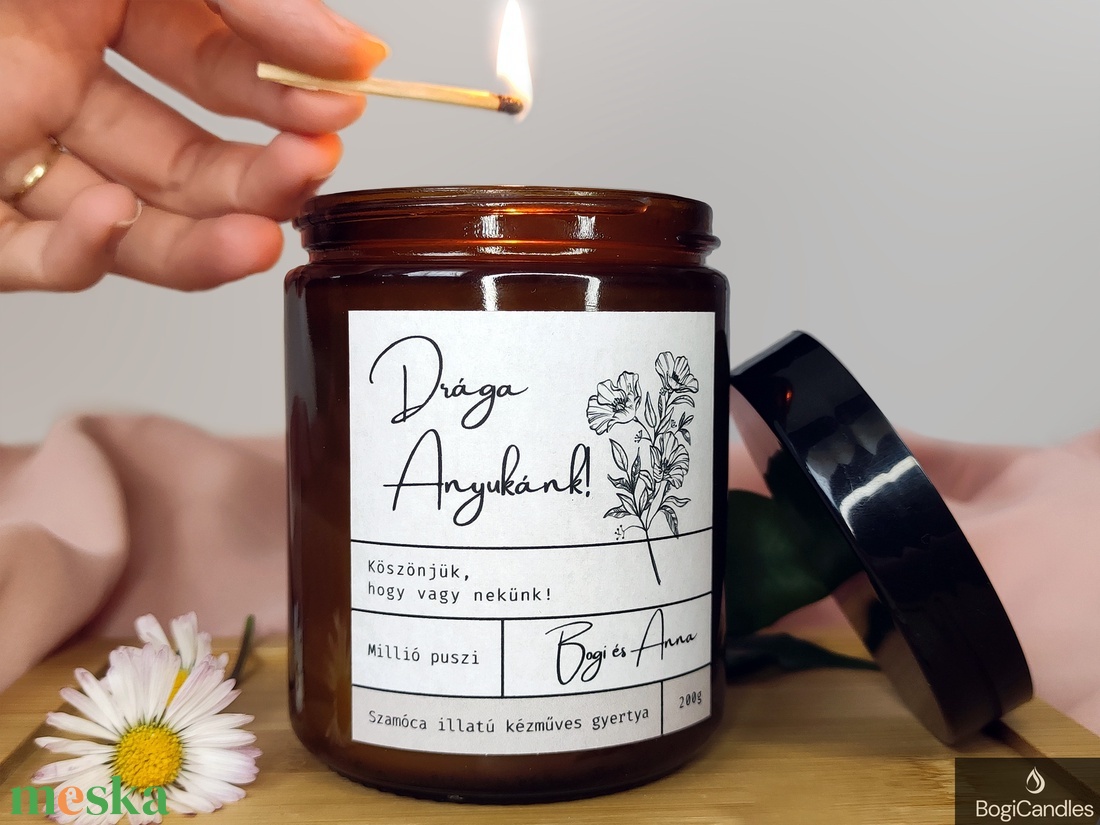 Egyedi Anyák Napi Illatgyertya 200g - otthon & életmód - gyertya, illat, aroma - gyertya - Meska.hu