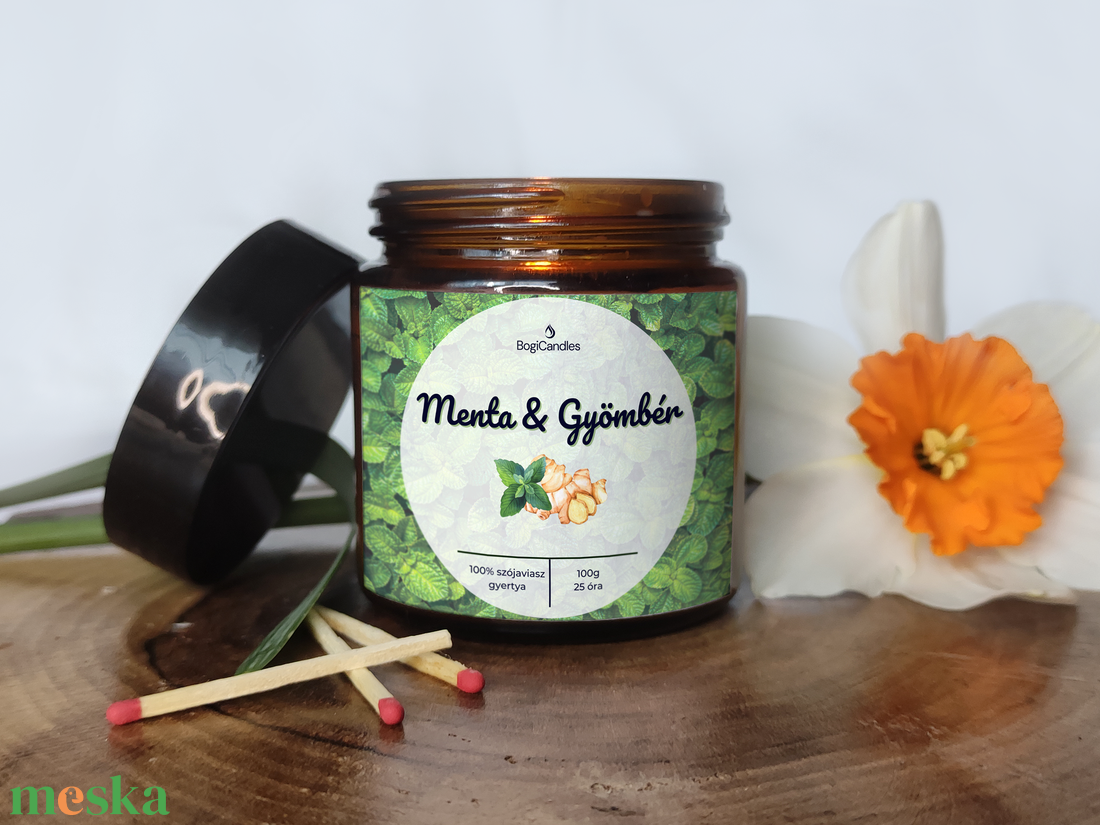 Menta Gyömbér Illatgyertya 120g - otthon & életmód - gyertya, illat, aroma - gyertya - Meska.hu Menta Gyömbér Illatgyertya 120g - otthon & életmód - gyertya, illat, aroma - gyertya - Meska.hu