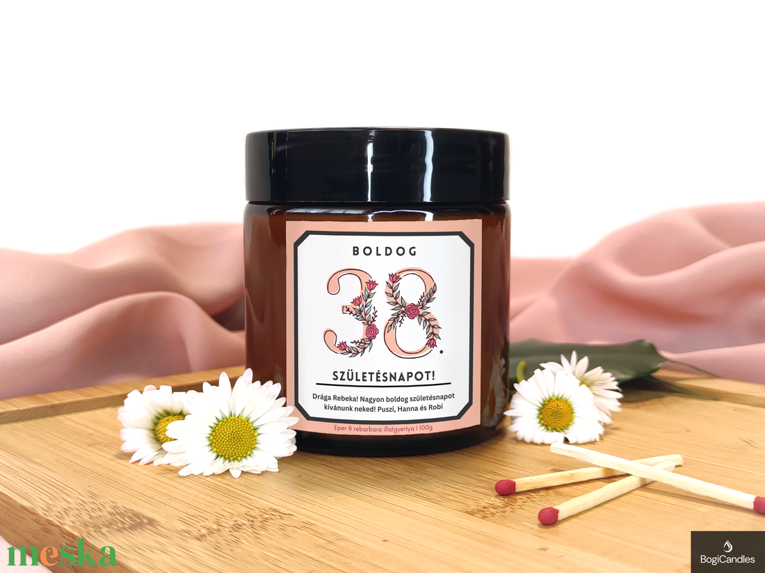 Egyedi Születésnapi Ajándék Gyertya 120g, Ajándék barátnőnek, kollégának, szülőnek - otthon & életmód - gyertya, illat, aroma - gyertya - Meska.hu