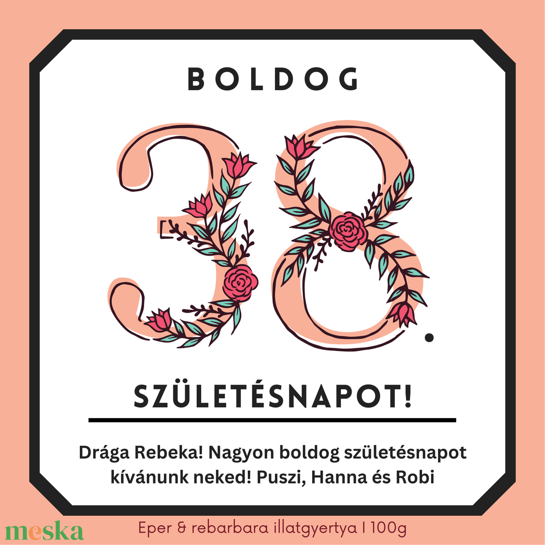 Egyedi Születésnapi Ajándék Gyertya 120g, Ajándék barátnőnek, kollégának, szülőnek - otthon & életmód - gyertya, illat, aroma - gyertya - Meska.hu