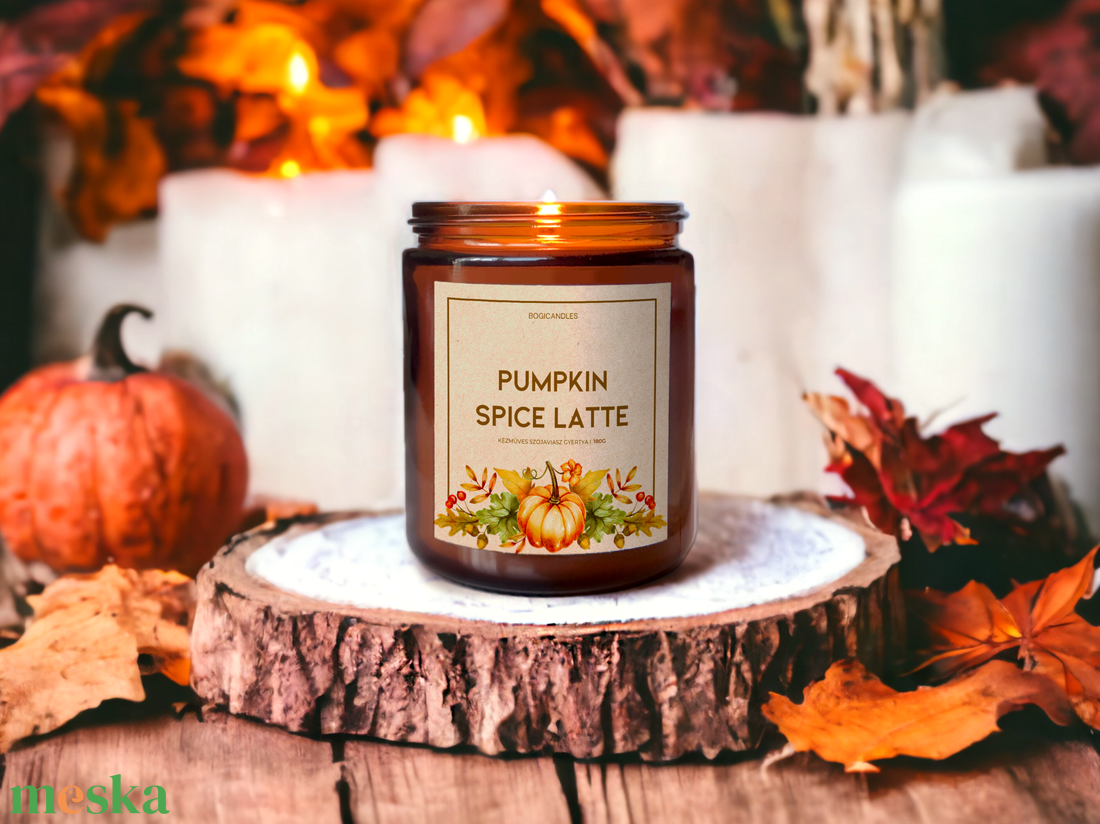 Sütőtökös Latte Illatgyertya -200g , Őszi Szójaviasz gyertya, pumpkin spice latte - otthon & életmód - gyertya, illat, aroma - gyertya - Meska.hu Sütőtökös Latte Illatgyertya -200g , Őszi Szójaviasz gyertya, pumpkin spice latte - otthon & életmód - gyertya, illat, aroma - gyertya - Meska.hu