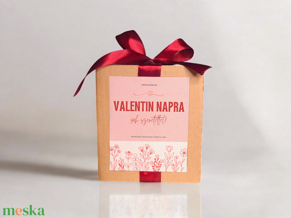 Valentin napi Illatgyertya 120g, Szójaviasz gyertya valentin napra, Valentin napi ajándék, barátnőnek, páromnak - otthon & életmód - gyertya, illat, aroma - gyertya - Meska.hu