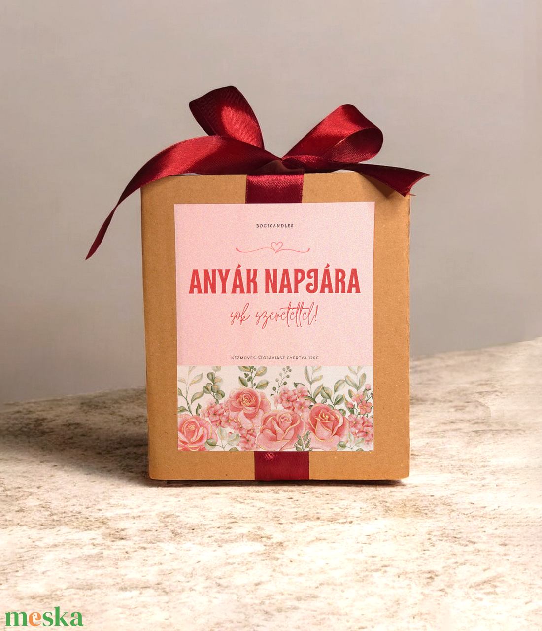 Szeretünk Mama Illatgyertya 200g, Ajándék nagymamának, dédinek Anyák napjára - otthon & életmód - gyertya, illat, aroma - gyertya - Meska.hu