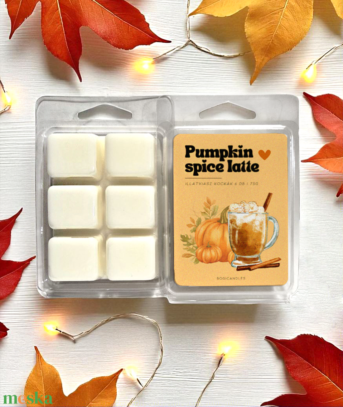 Pumpkin Spice Illatviasz -75g , Őszi Szója illatviasz, pumpkin spice latte - otthon & életmód - gyertya, illat, aroma - illatviasz - Meska.hu