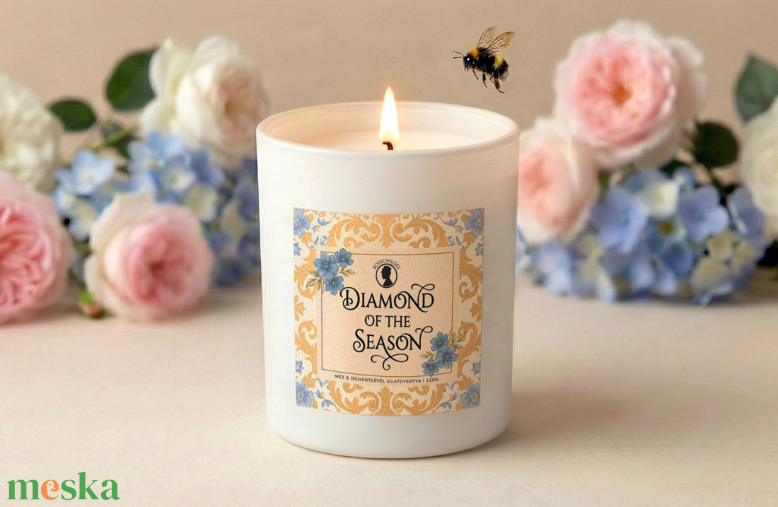 Bridgerton illatgyertya 200g, Diamond of the Season szójagyertya - otthon & életmód - gyertya, illat, aroma - gyertya - Meska.hu