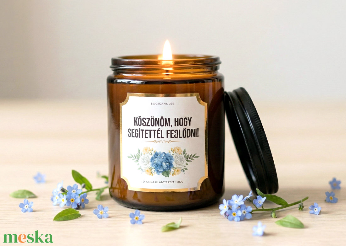 Egyedi Illatgyertya Óvónőknek, pedagógusoknak, dadusoknak, Ballagási ajándék 120g, 200g illatgyertya - otthon & életmód - gyertya, illat, aroma - gyertya - Meska.hu