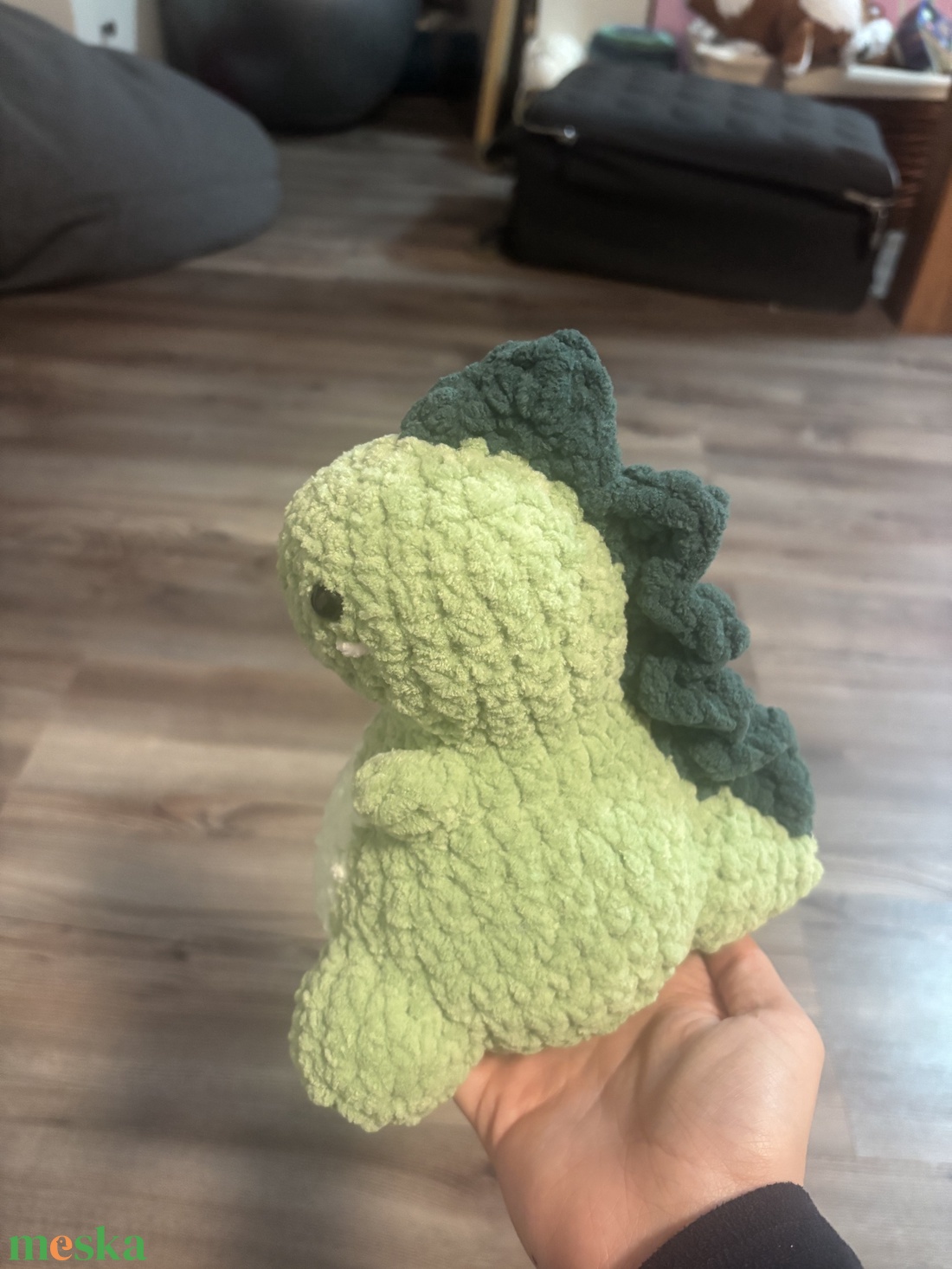 Zöld dínó - játék & sport - plüssállat & játékfigura - plüss dínók - Meska.hu