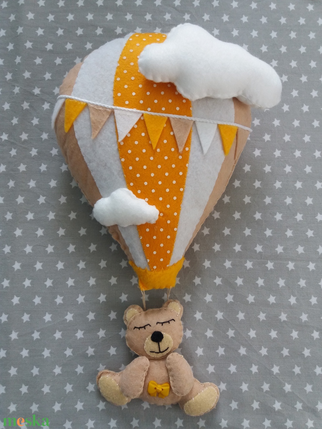 Babaszoba dekoráció - hőlégballonos maci (narancssárga) - otthon & lakás - babaszoba, gyerekszoba - babaszoba kép - Meska.hu Babaszoba dekoráció - hőlégballonos maci (narancssárga) - otthon & lakás - babaszoba, gyerekszoba - babaszoba kép - Meska.hu