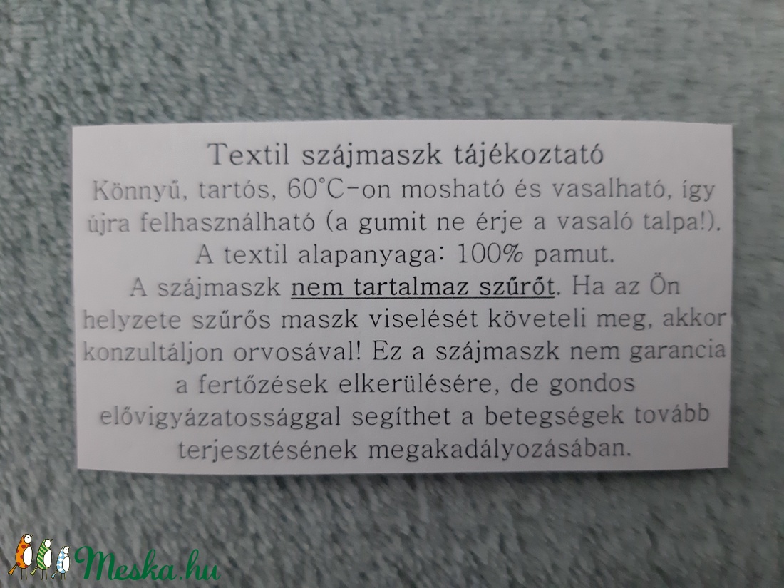Női textil arcmaszk - vintage mintával - női - női - Meska.hu