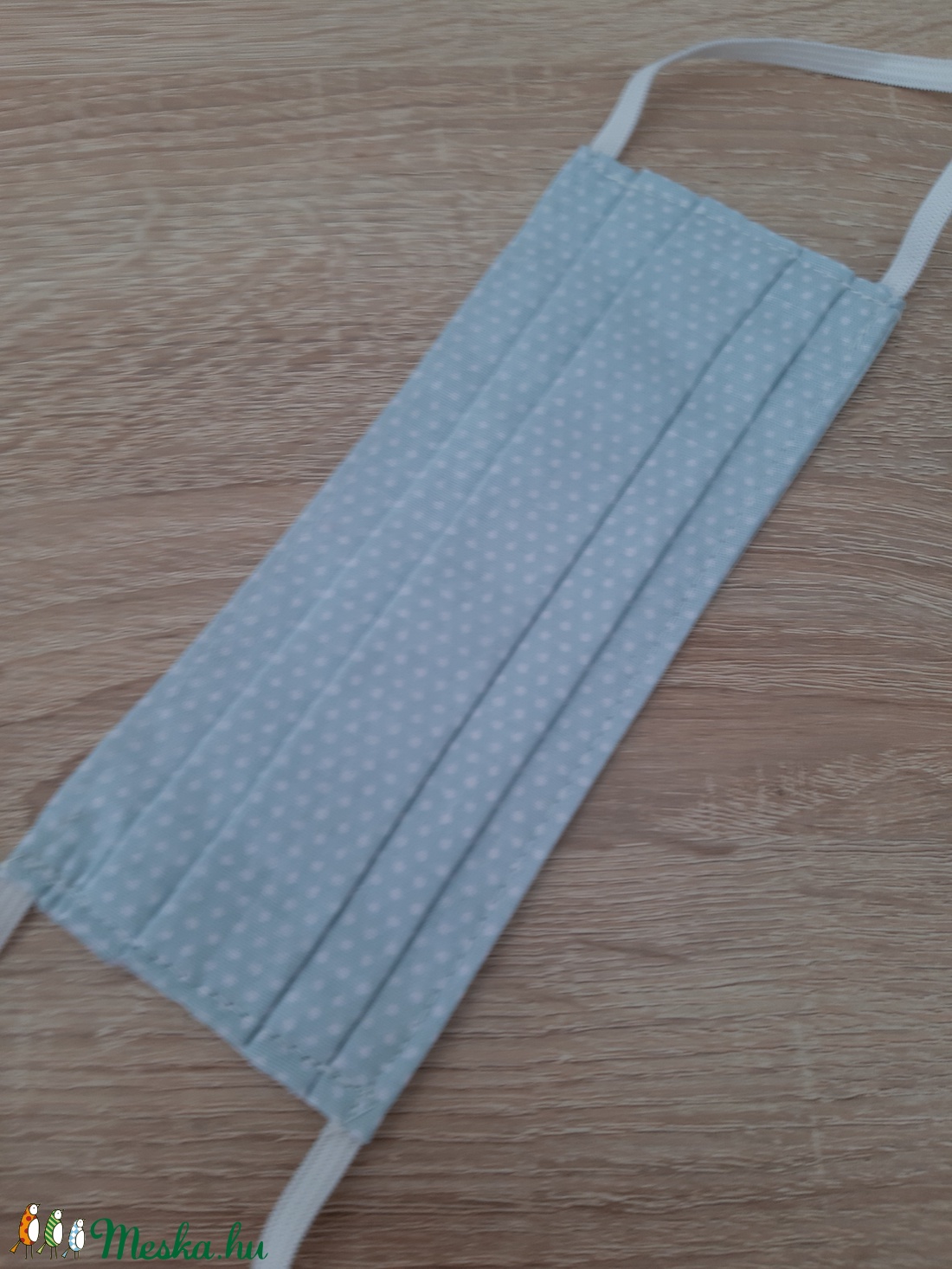 Női textil arcmaszk - halványkék, aprópöttyös - maszk, arcmaszk - női - Meska.hu Női textil arcmaszk - halványkék, aprópöttyös - maszk, arcmaszk - női - Meska.hu