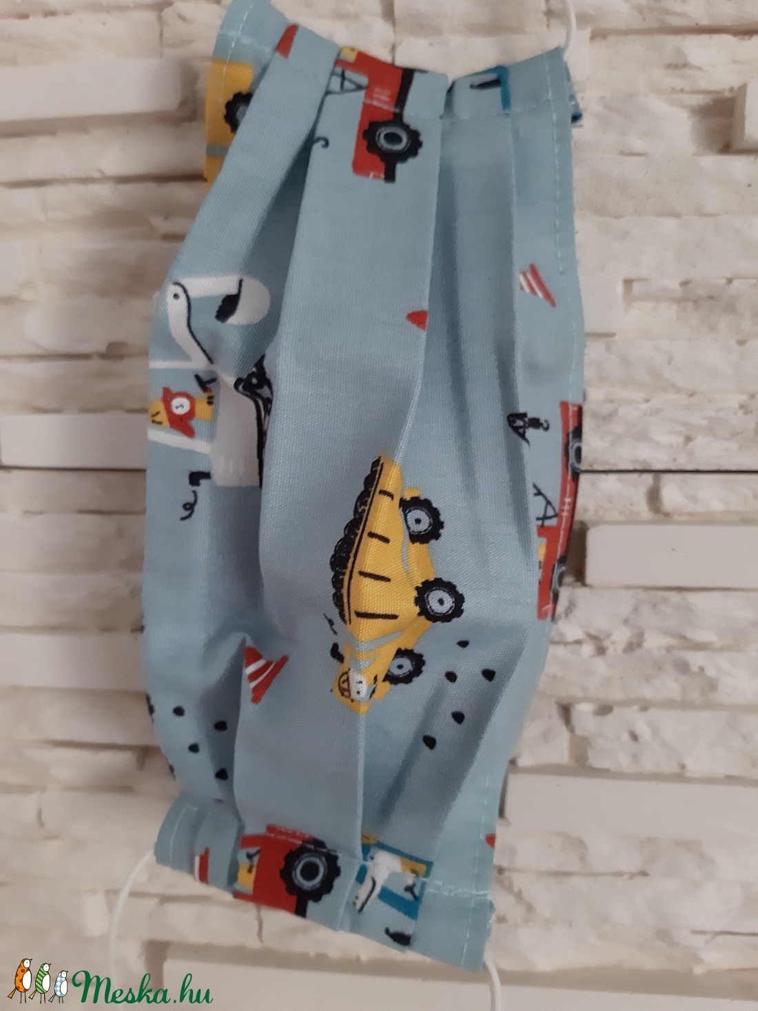 Gyermek textil maszk - kék, munkagépes - maszk, arcmaszk - gyerek - Meska.hu Gyermek textil maszk - kék, munkagépes - maszk, arcmaszk - gyerek - Meska.hu
